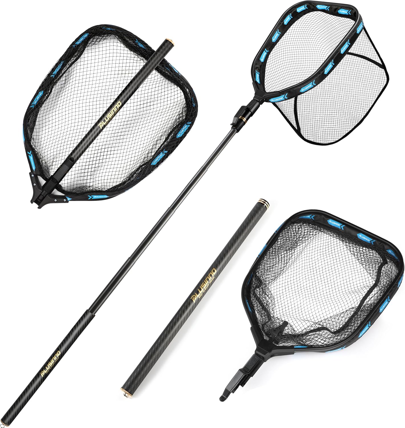 PLUSINNO Carbon Fiber Telescopic Handle Floating Fishing Net