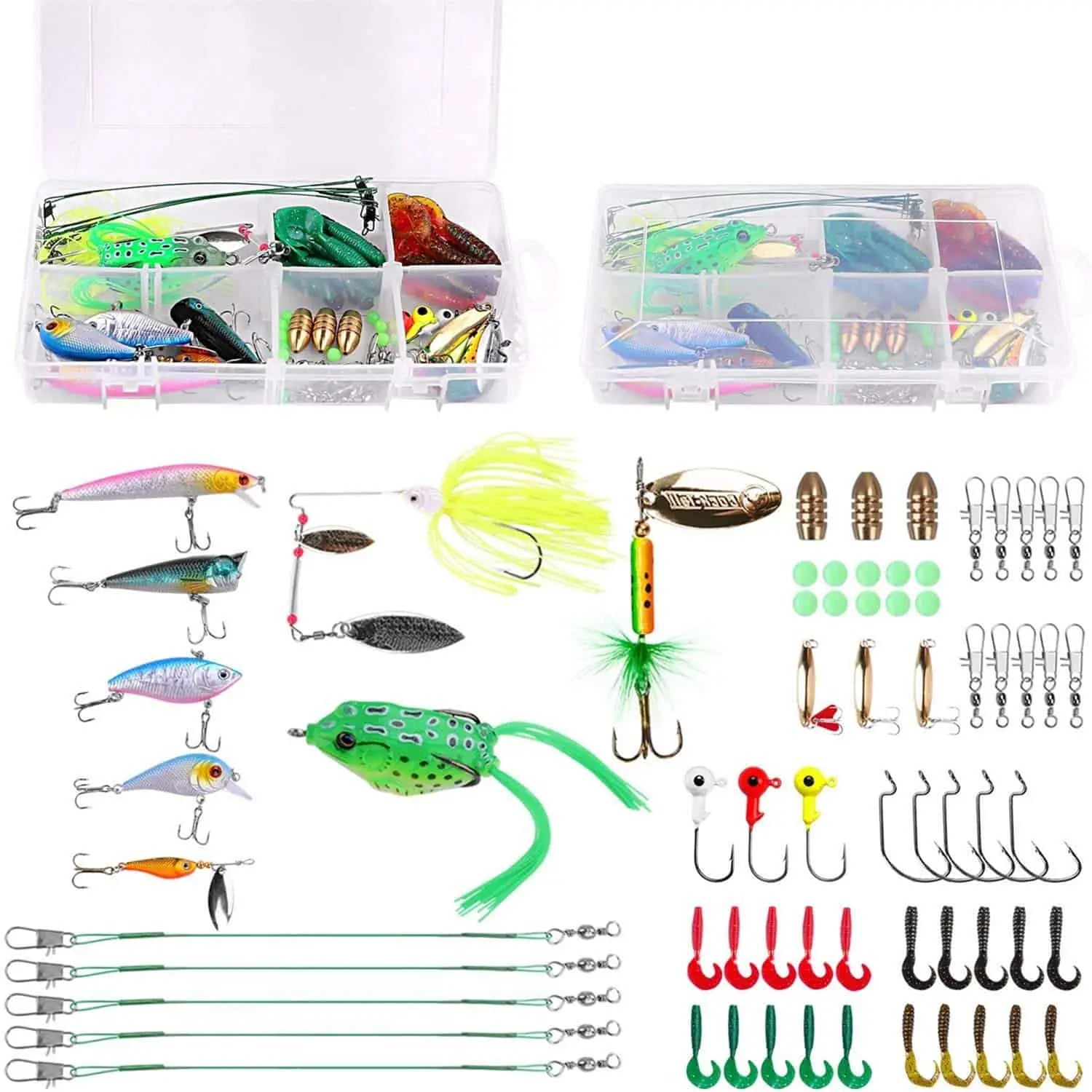 PLUSINNO 67Pcs Fishing Lures Kit