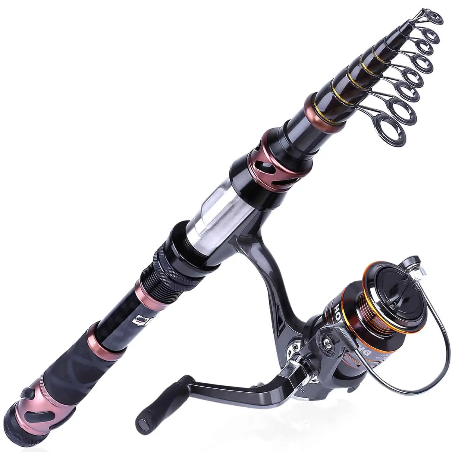 colapsable fishing rod and reel and lures PLUSINNO Eagle Hunting V Spinning Telescopic Fishing Rods and Reel Com – Plusinno