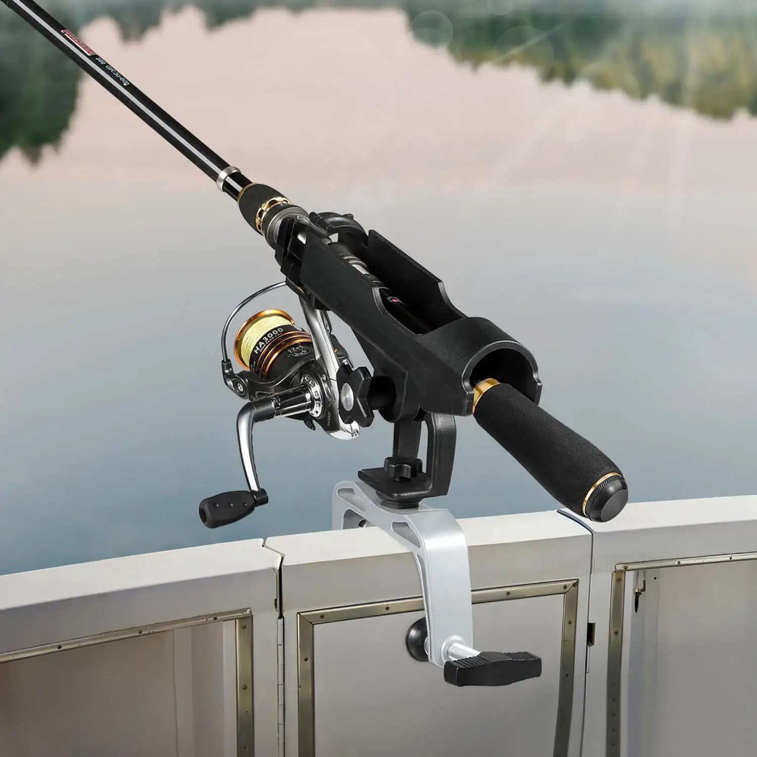 Fishing rod holder for boat