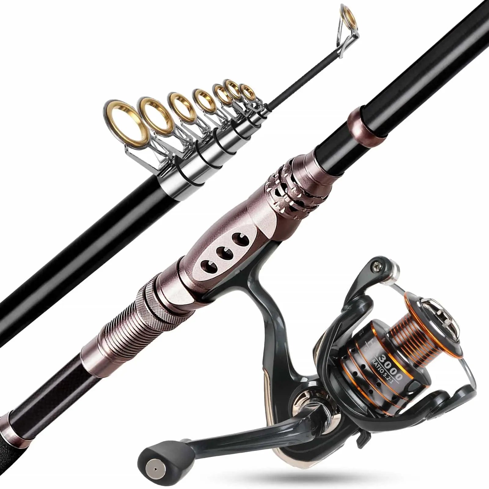 PLUSINNO Eagle HuntingⅠTelescopic Fishing Rods and Reel Combos