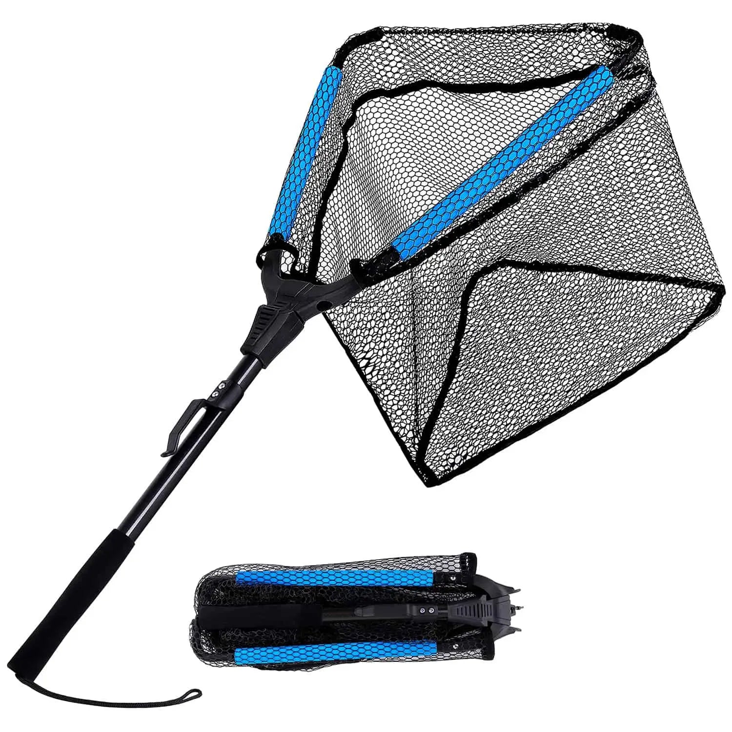 PLUSINNO FN3 Triangular Floating Fish Landing Net with Fixed Pole