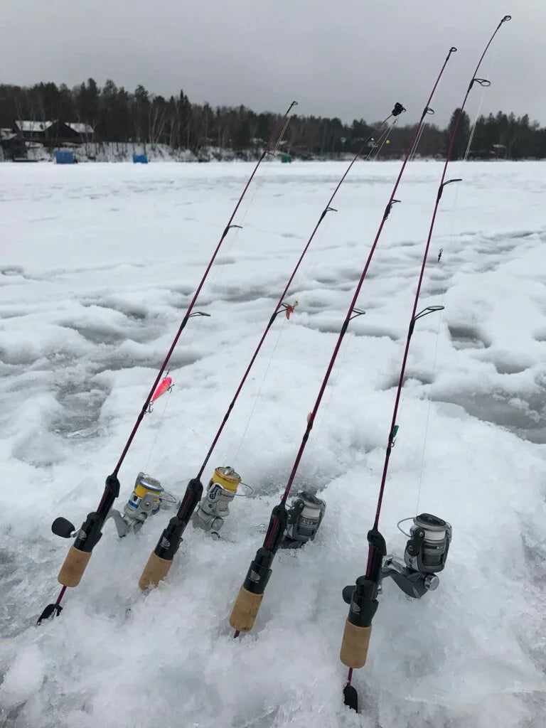 basic ice fishing.poles Fishing Rod Portable Ice Fishing Pole Ultralight Spinning Ice Fishing Rod Jigging Pole Winter Ice Fishing Gear for Trout Bluegill Panfish Crappie Walleye : Sports & Outdoors The high Rexstix Ice Fishing Rod —