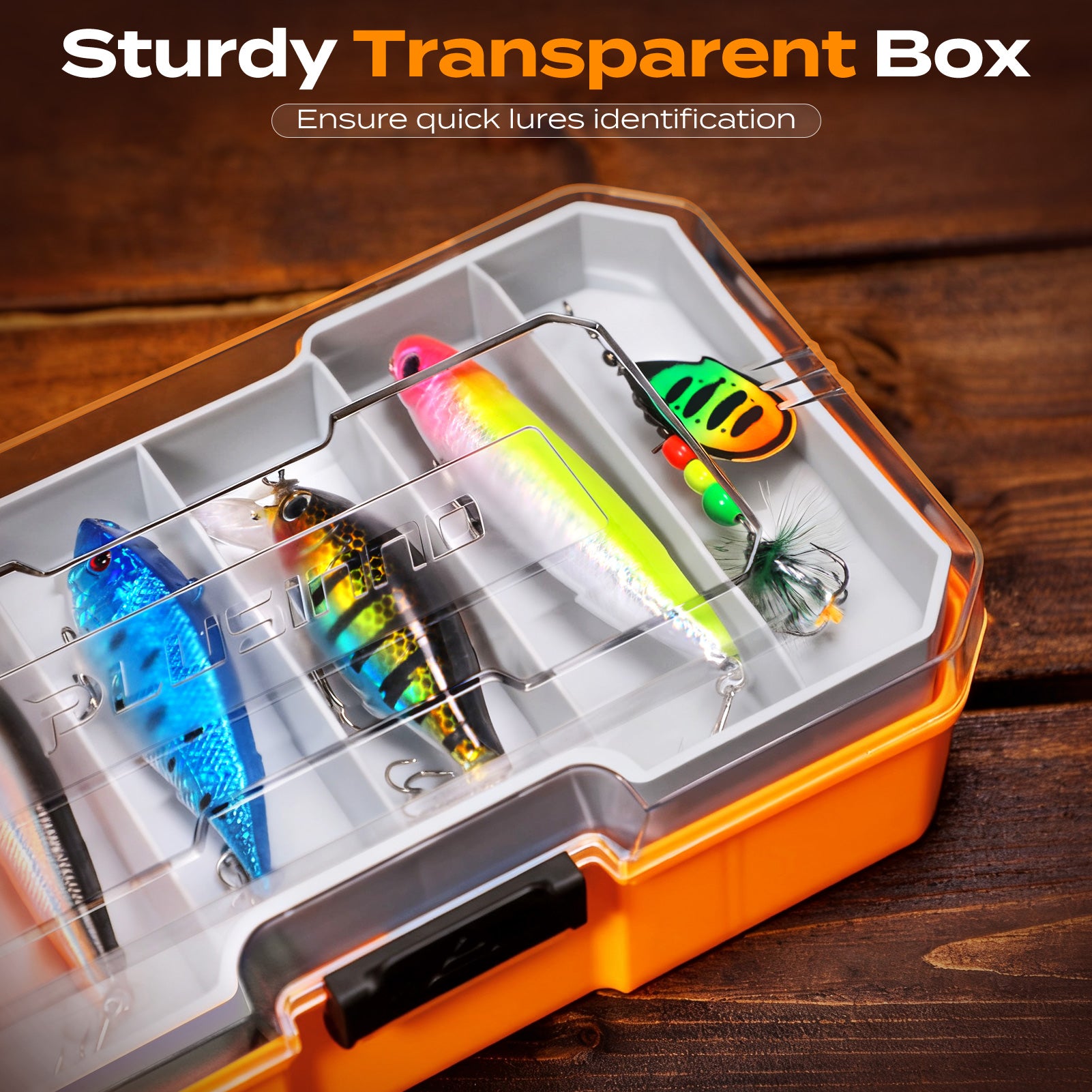 PLUSINNO 373PCS Fishing Lures Kit with Removable