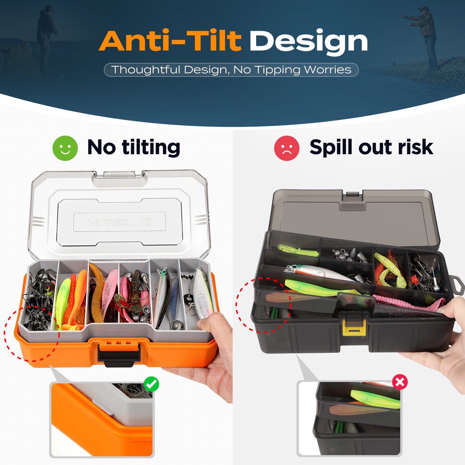 PLUSINNO 373PCS Fishing Lures Kit with Removable
