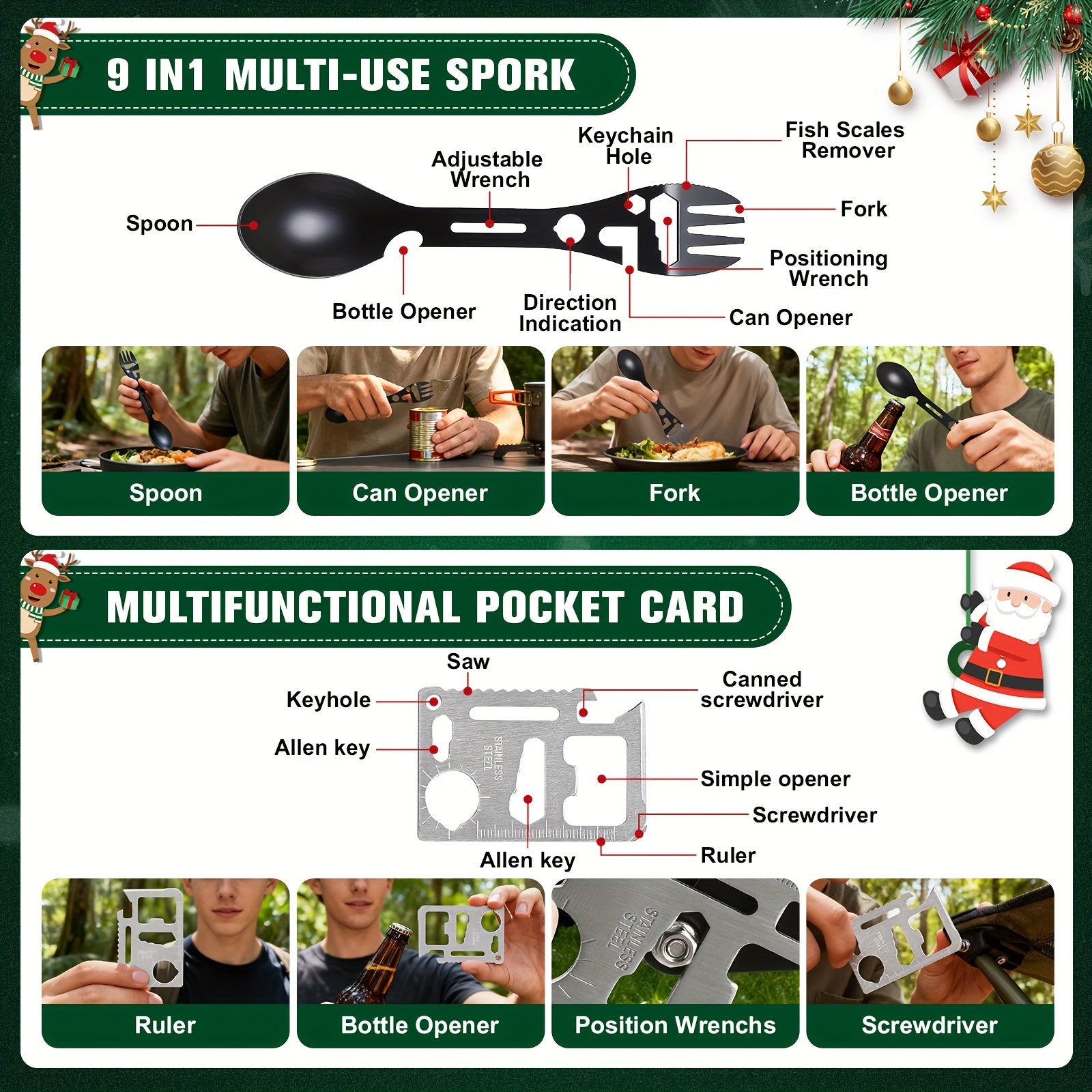 2025 Unique Christmas Gift: Survival Advent Calendar – 24 Days of Outdoor Gear for Hunting, Fishing & Hiking Enthusiast Husbands & Dads