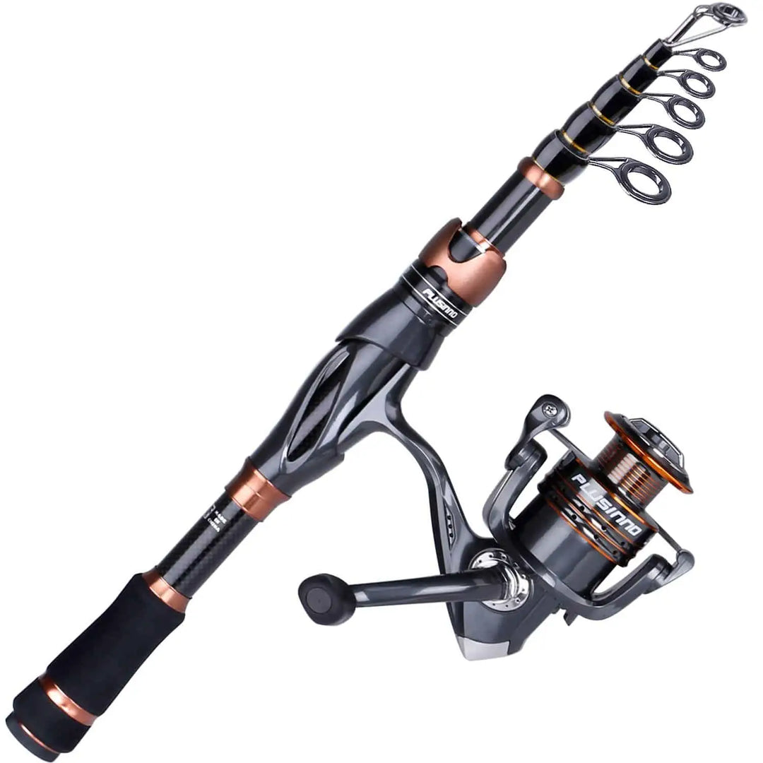 PLUSINNO Eagle Hunting VII Fishing Rod and Reel Combo with Carrier Case