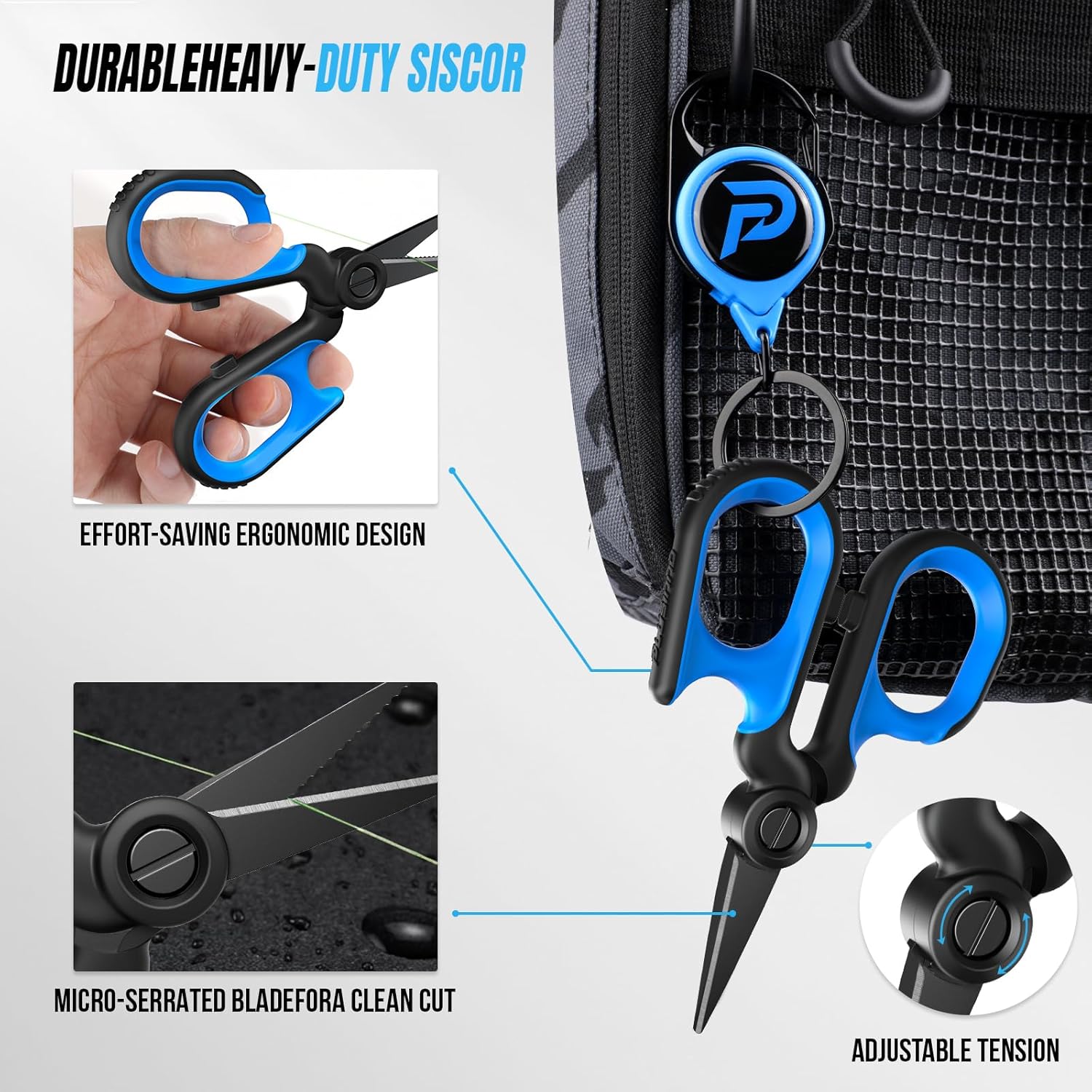 PLUSINNO Fishing Gear, Fishing Tools, Fishing Accessories, Fishing Knife, Corrosion Resistant Fishing Pliers Kit, Floating Fish Lip Gripper Fishing Gifts for Men, Gifts for Fishermen