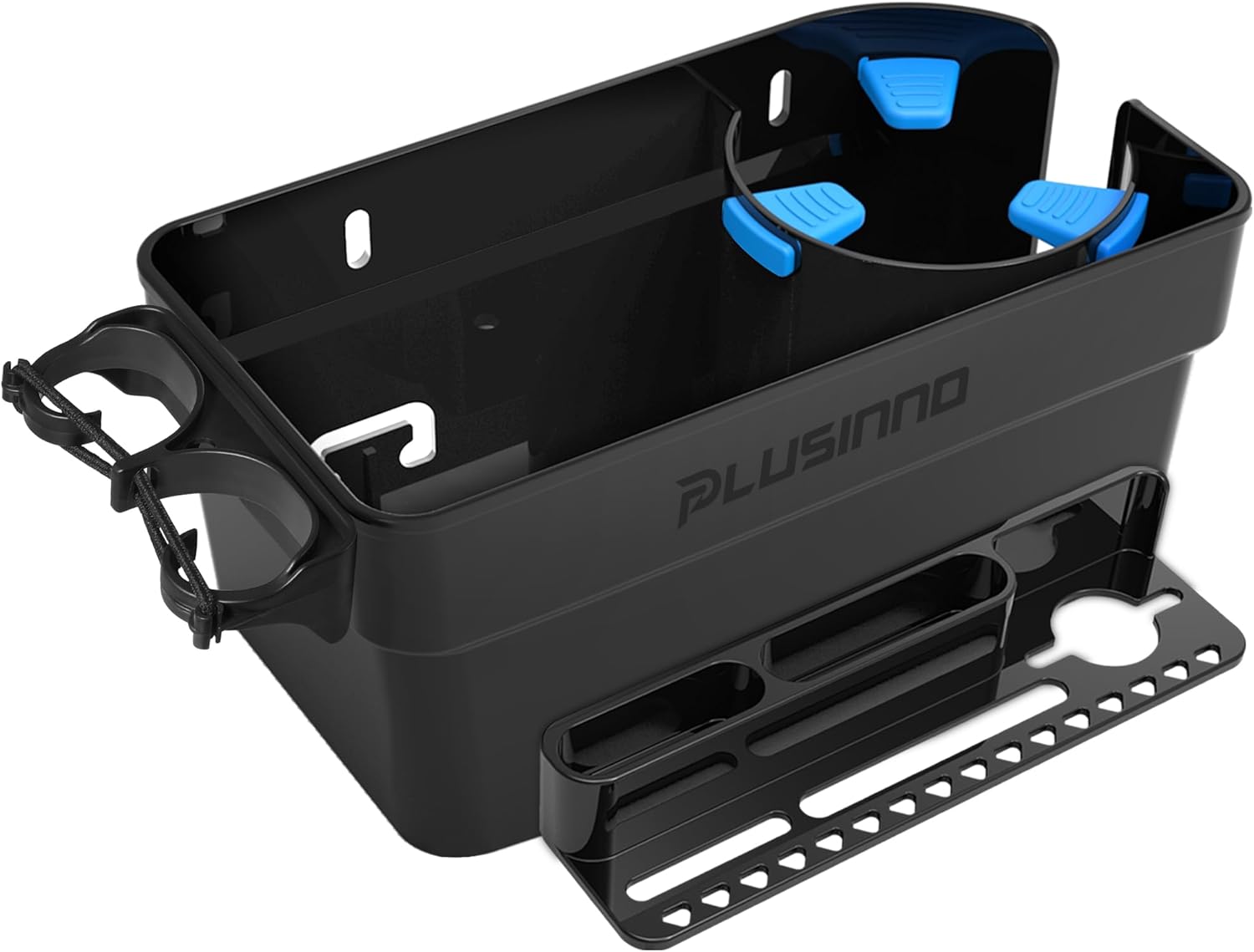 PLUSINNO Boat Cup Holder, Boat Caddy Organizer with Fishing Rod Holder,