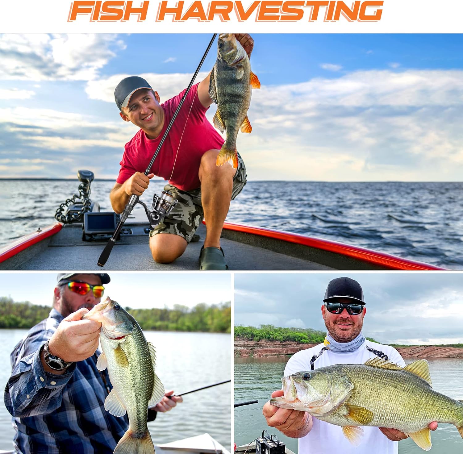 PLUSINNO Eagle Hunting Ⅱ Cañas de pescar telescópicas y combos de carrete