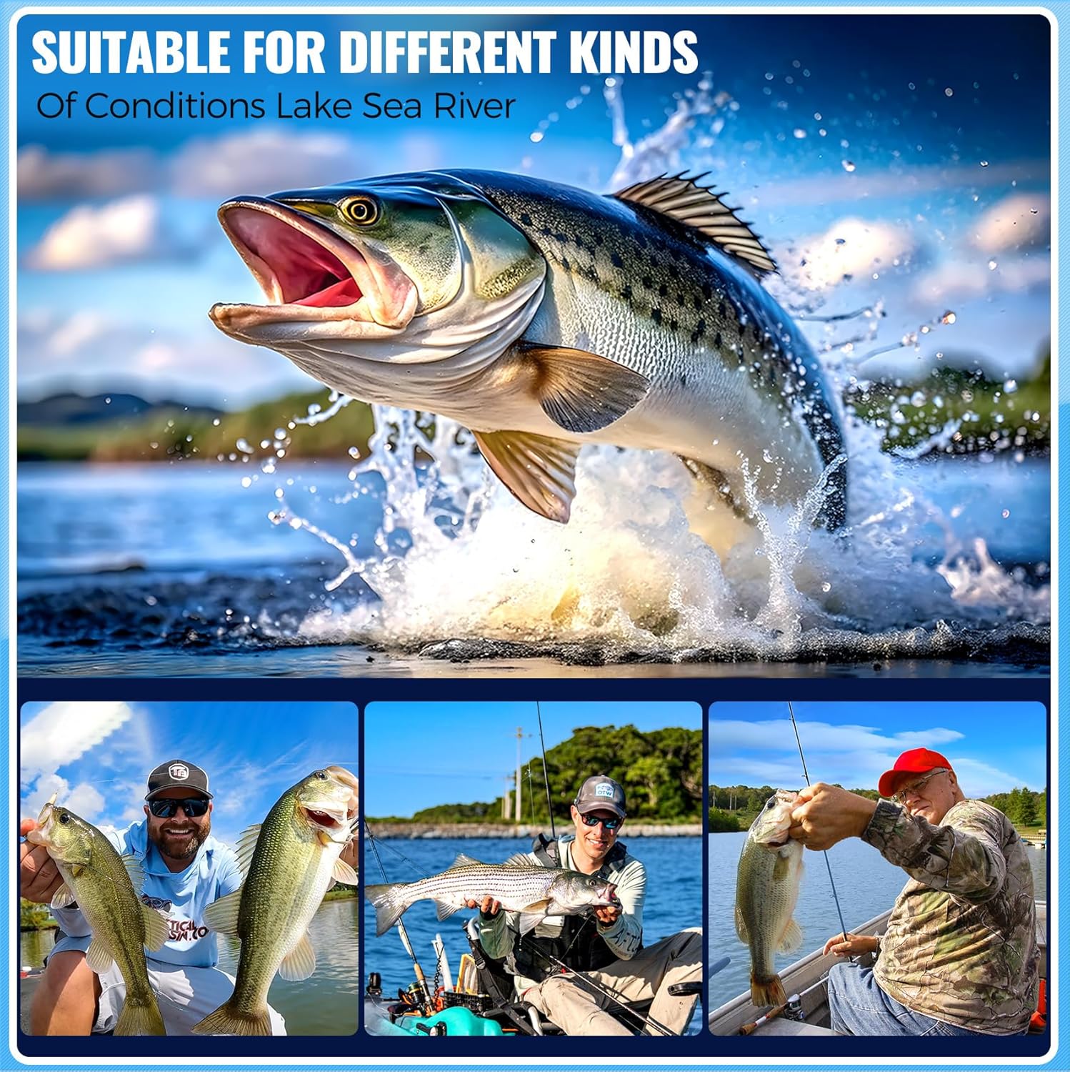 PLUSINNO  32pcs Fishing Lures Spinner set with box