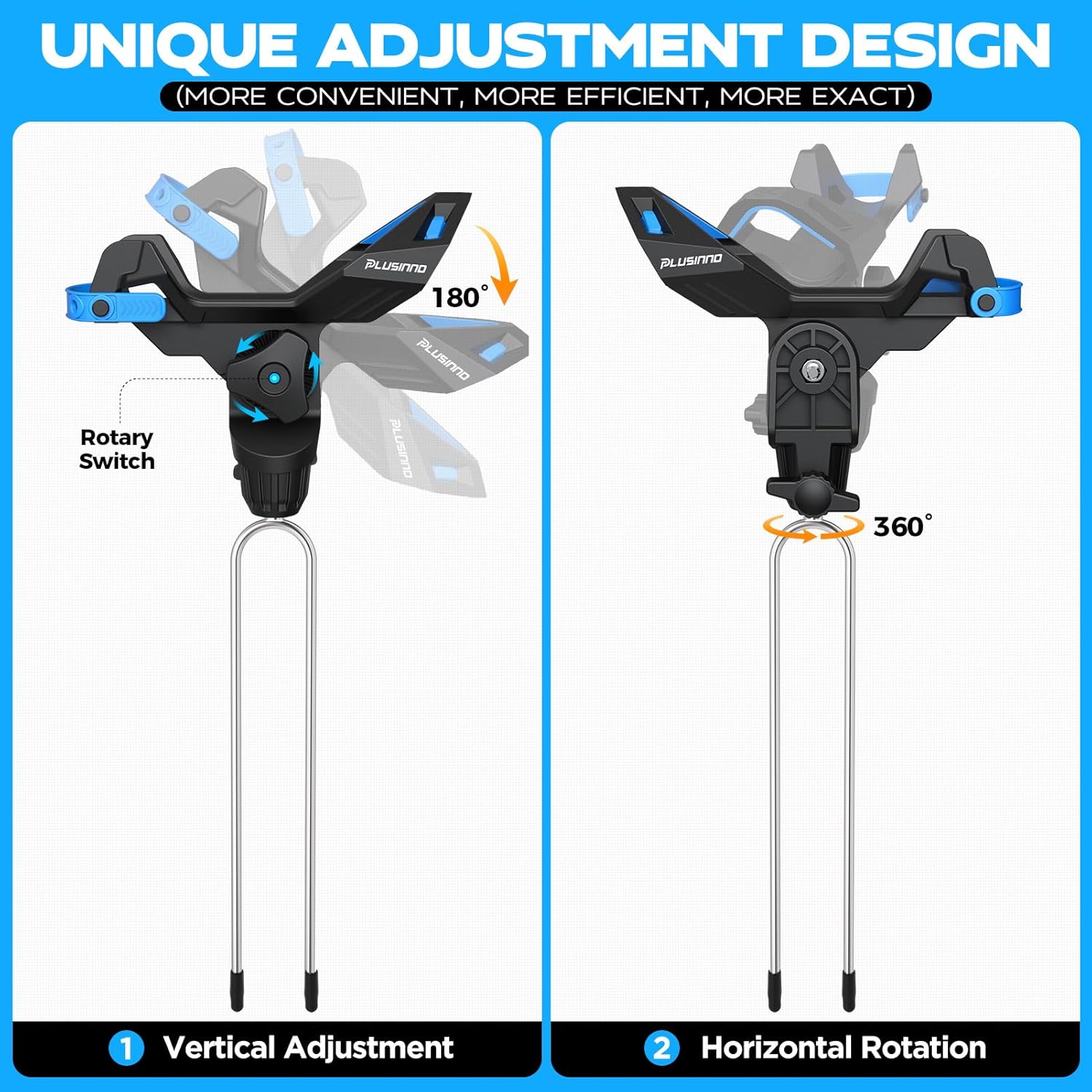 PLUSINNO Upgraded Fishing Rod Holder for Ground,
