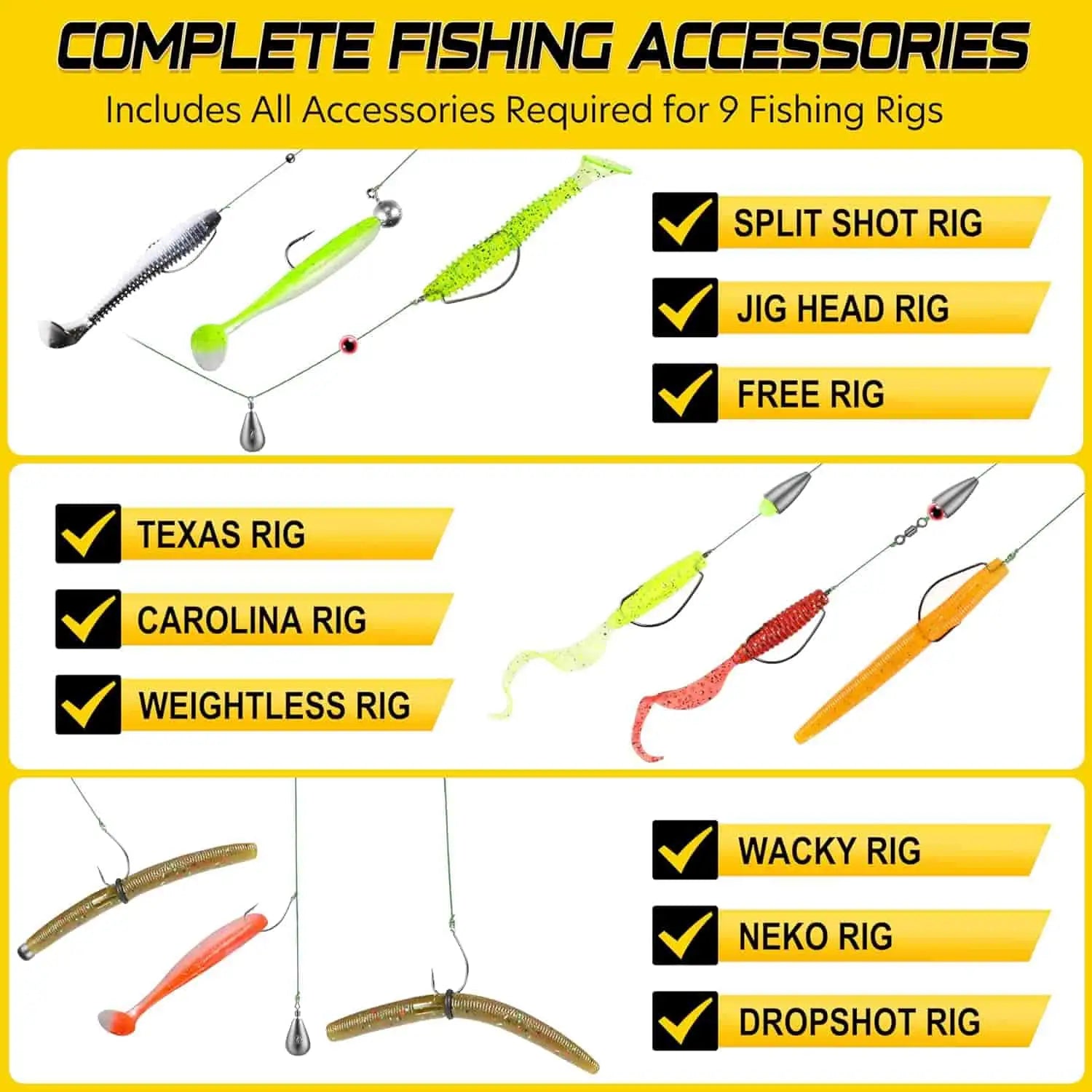 PLUSINNO 229pcs Fishing Accessories Kit