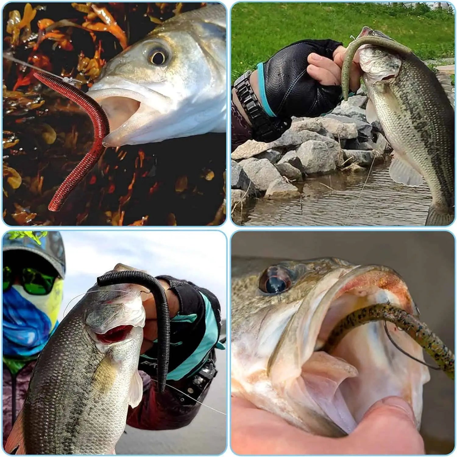 Wacky Rig PLUSINNO 133-Piece Wacky Worm Fishing Kit Complete Rig