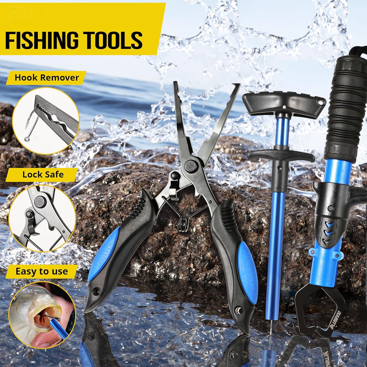 42L Multi-Combo Water-Resistant Fishing Backpack – Built-in Rod Holders + Tackle Box, multi-functional storage for all fishing gear. Heavy-duty, waterproof, keeps tackle/rods secure for angling trips.