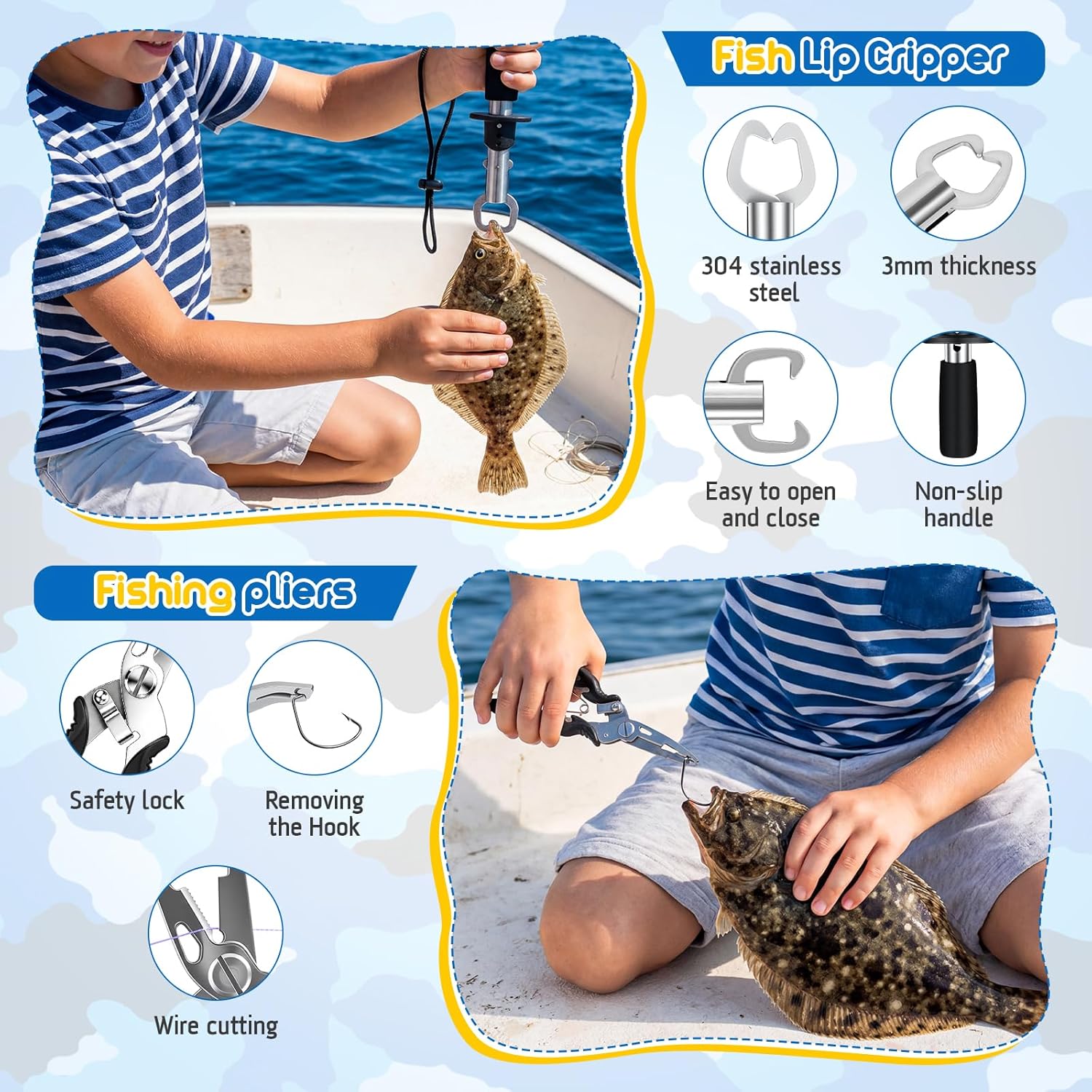 PLUSINNO Kids Fishing Pole, Telescopic Fishing Rod and Reel Combo, Fishing Gear Kit with Backpack, Tackle Box, Spincast Reel,