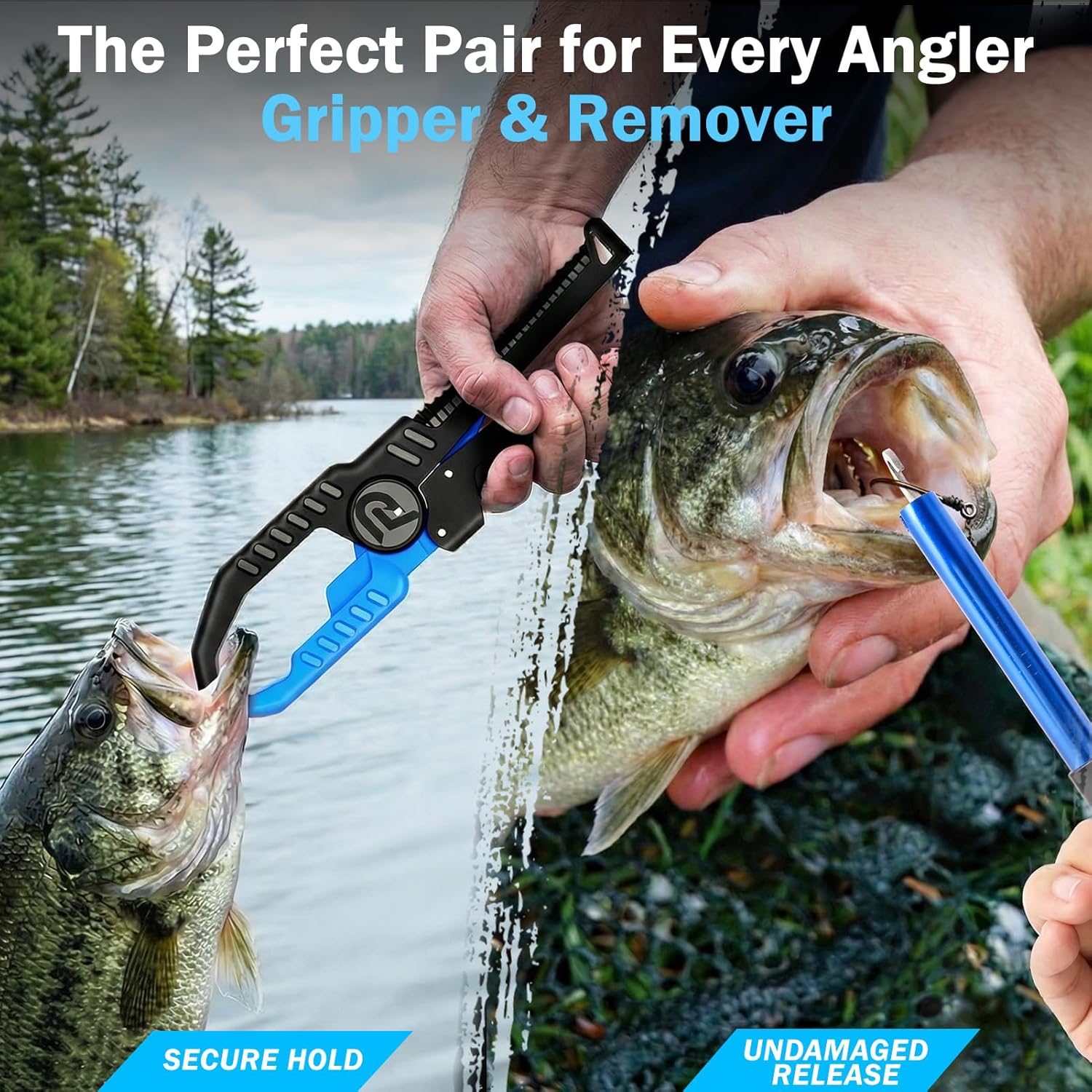 PLUSINNO Fishing Waterproof Tackle Backpack with Fishing Pliers, Fishing Net, Lures,