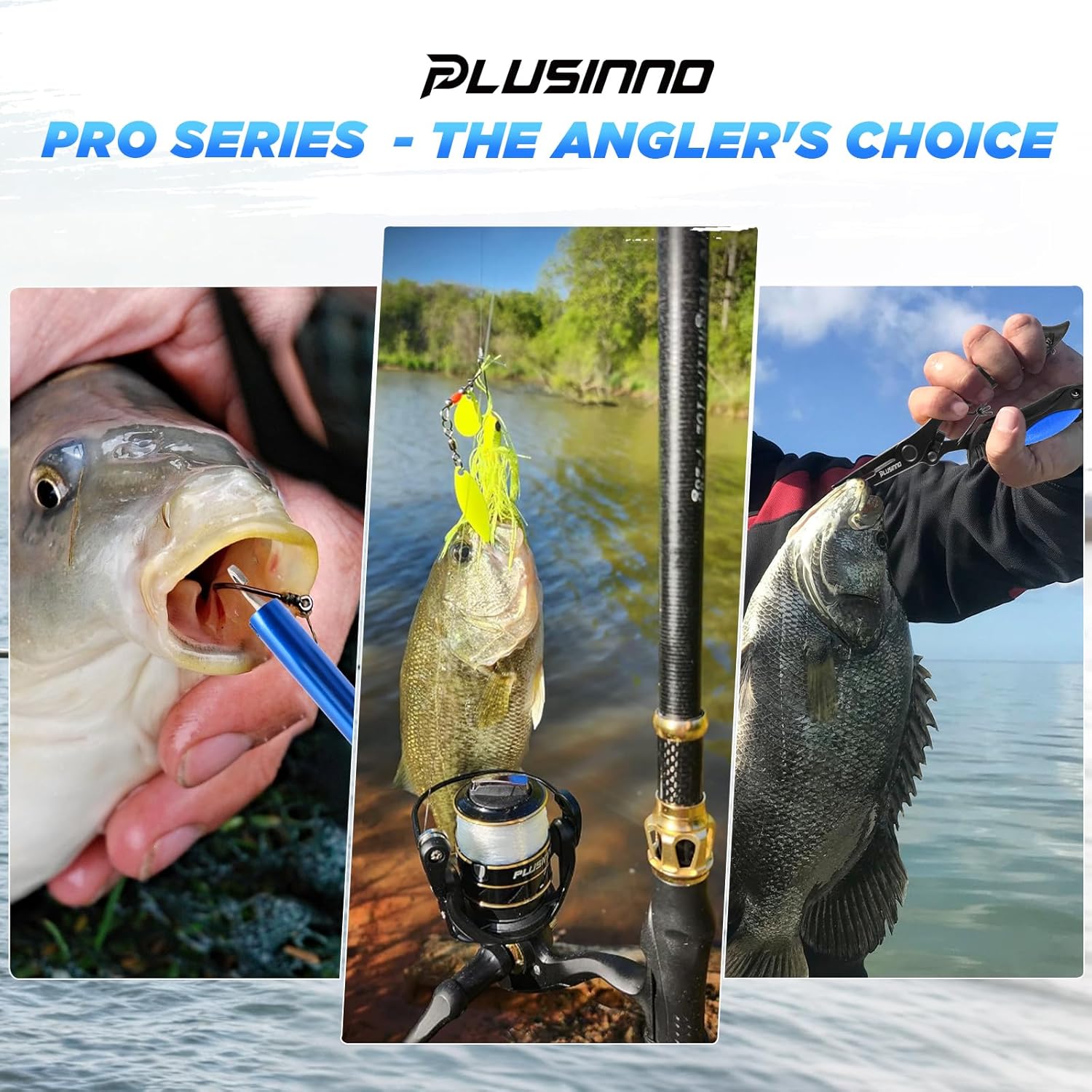 PLUSINNO Fishing Backpack with Tackle Boxes, Floating Fishing Net, Fishing rod.