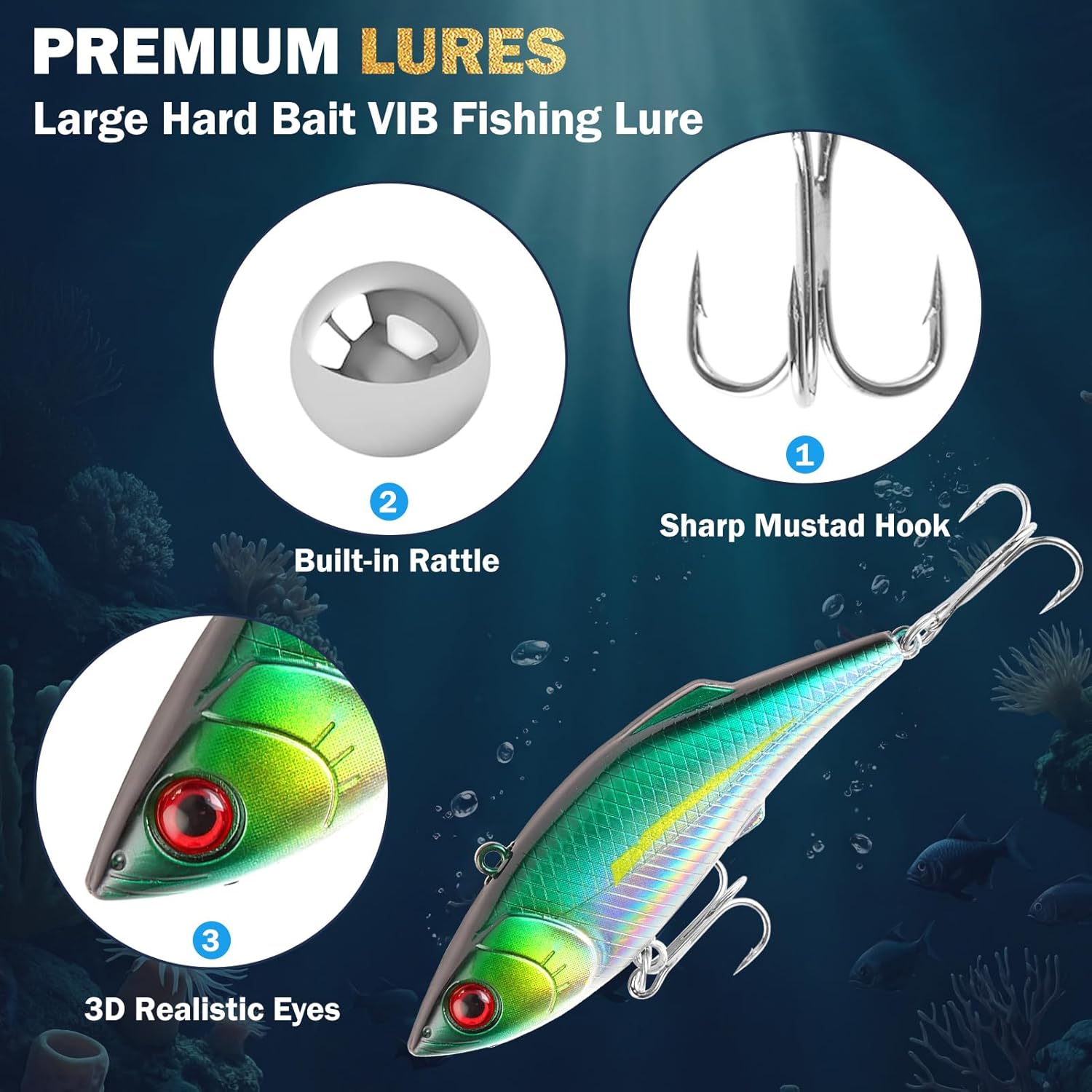 PLUSINNO Fishing Lures - Gifts Tackle Box,  Fishing Gifts for Men,Father