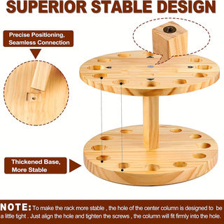 Wooden Fishing Rod Holders for Garage, 12 Holes Rod Rack, Vertical Fishing Pole Holders Floor Stand, Storage 12 Fishing Rods & Reel Combo, Great Father's Day Fishing Gifts for Men