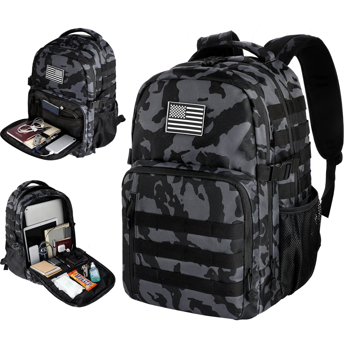 Large Capacity Backpack For Men And Women, Military Travel Backpack, Laptop Backpack, 3-day Emergency Backpack, Suitable For Work, Business, Camping, Hiking, Travel, Holiday Travel, Party Gifts