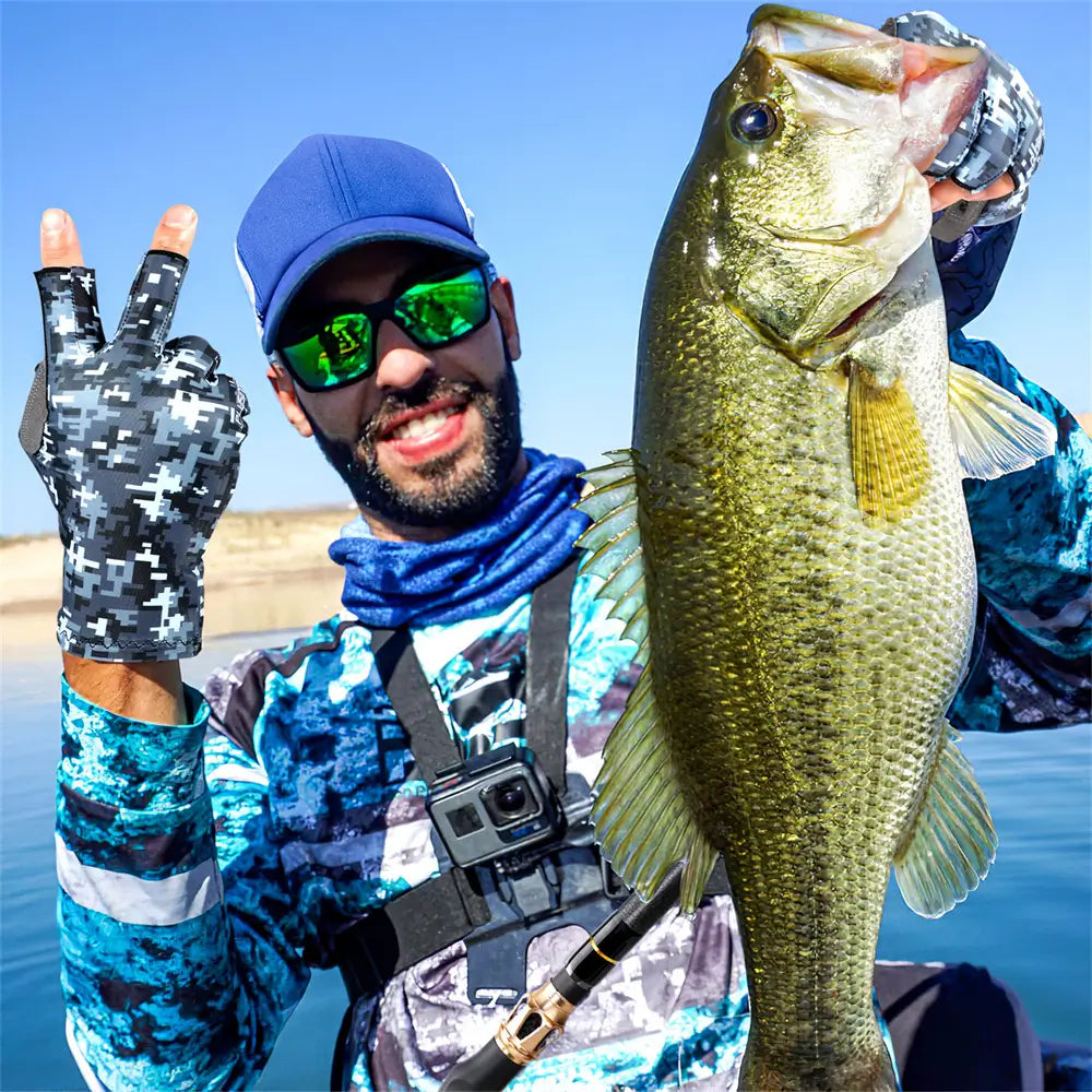 Guantes de pesca para kayak sin dedos PLUSINNO