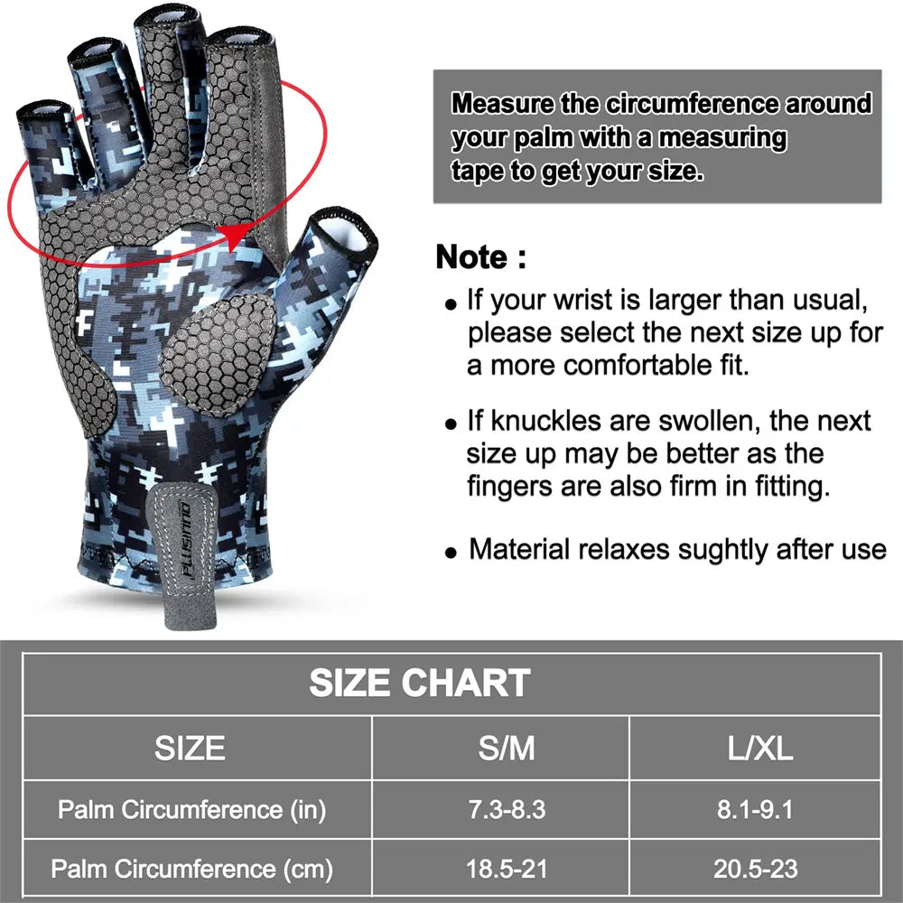 Guantes de pesca para kayak sin dedos PLUSINNO