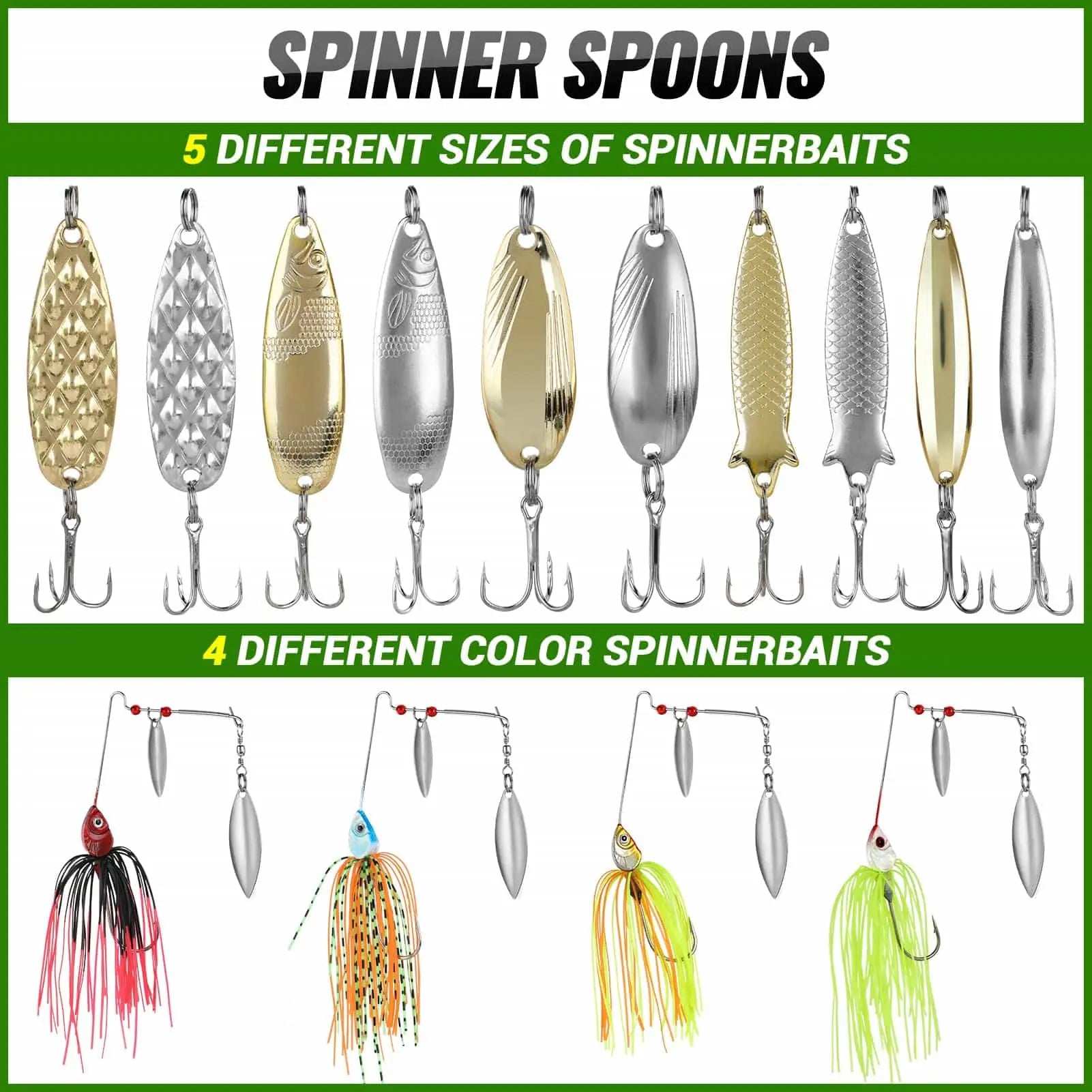 PLUSINNO 102Pcs Fishing Lures Kit