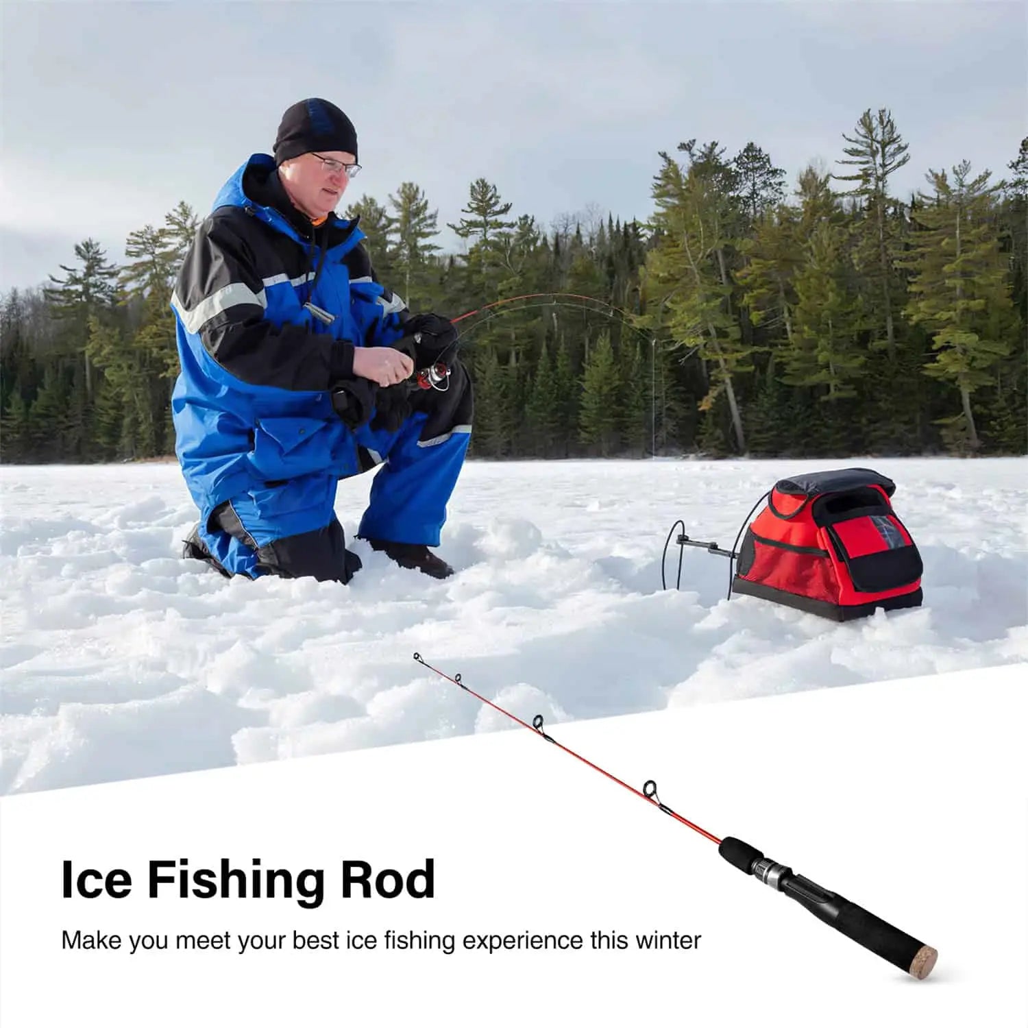 PLUSINNO ICE Ⅰ Caña de pescar en hielo