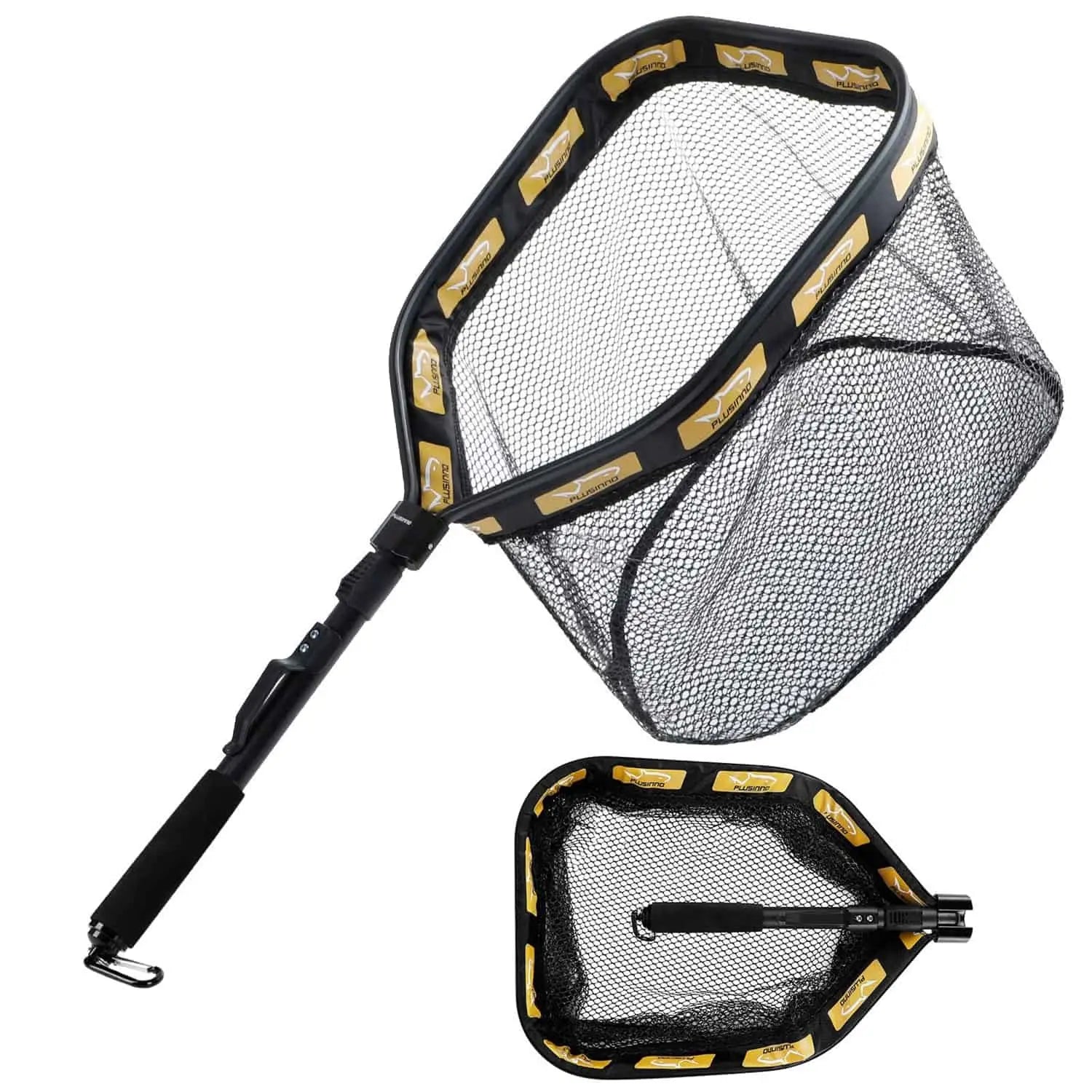 Floating Fishing-Net Rubber Coated Landing Net Pole Easy