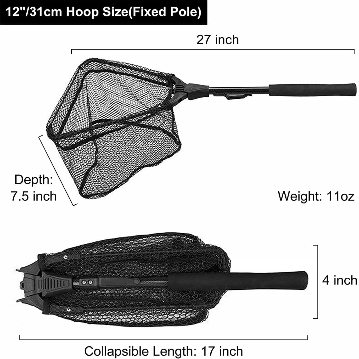 PLUSINNO FN8 Fish Landing Net with Fixed Pole – Plusinno