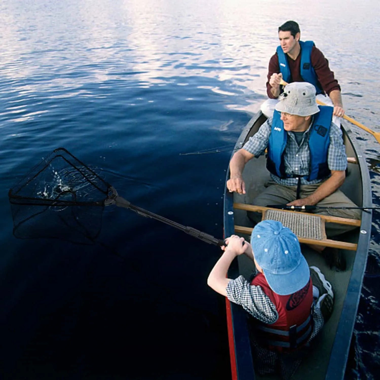 PLUSINNO FN9 Fischkescher mit klappbarem Teleskopstangengriff