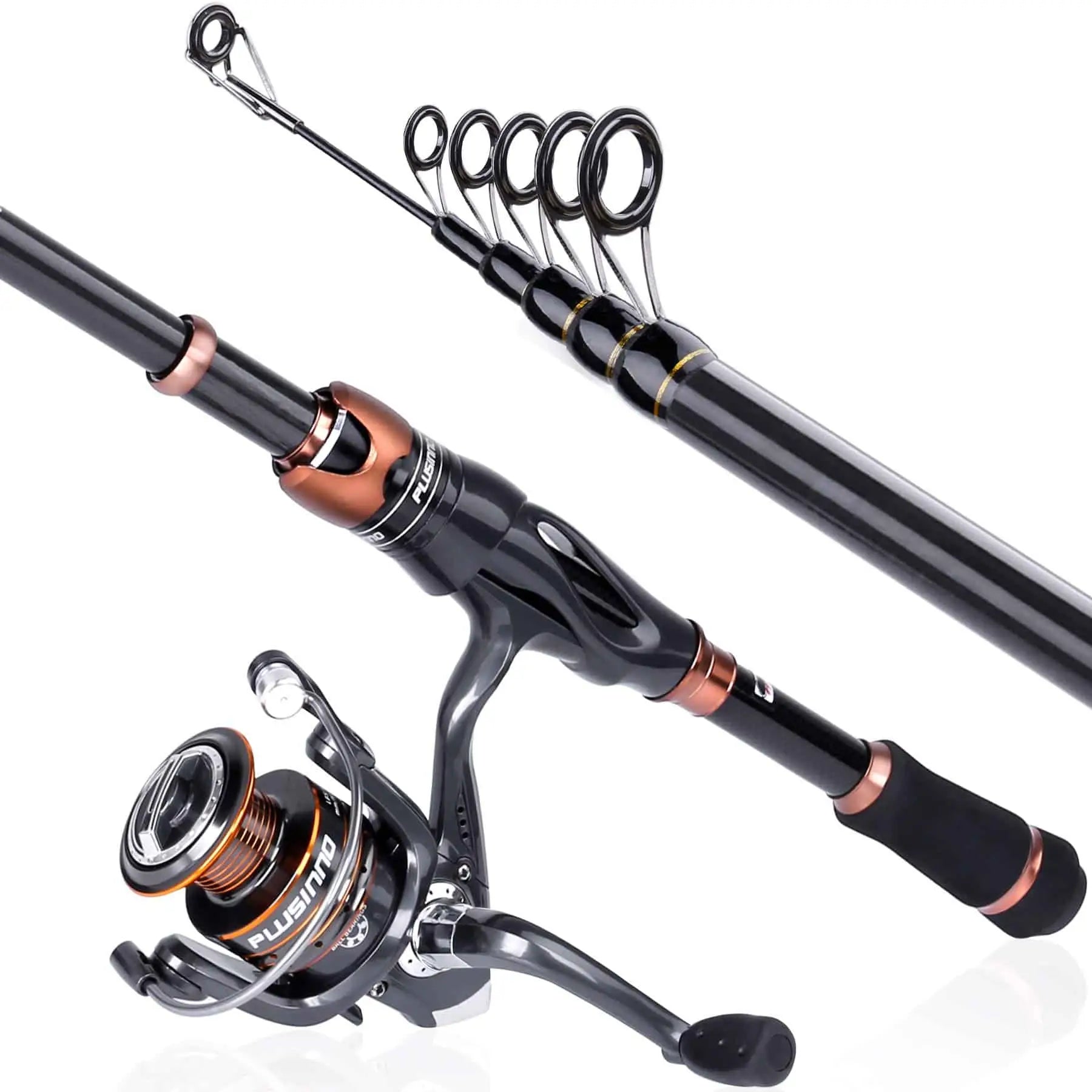 PLUSINNO Eagle Hunting Ⅶ Telescopic Fishing Rods and Reel Combos