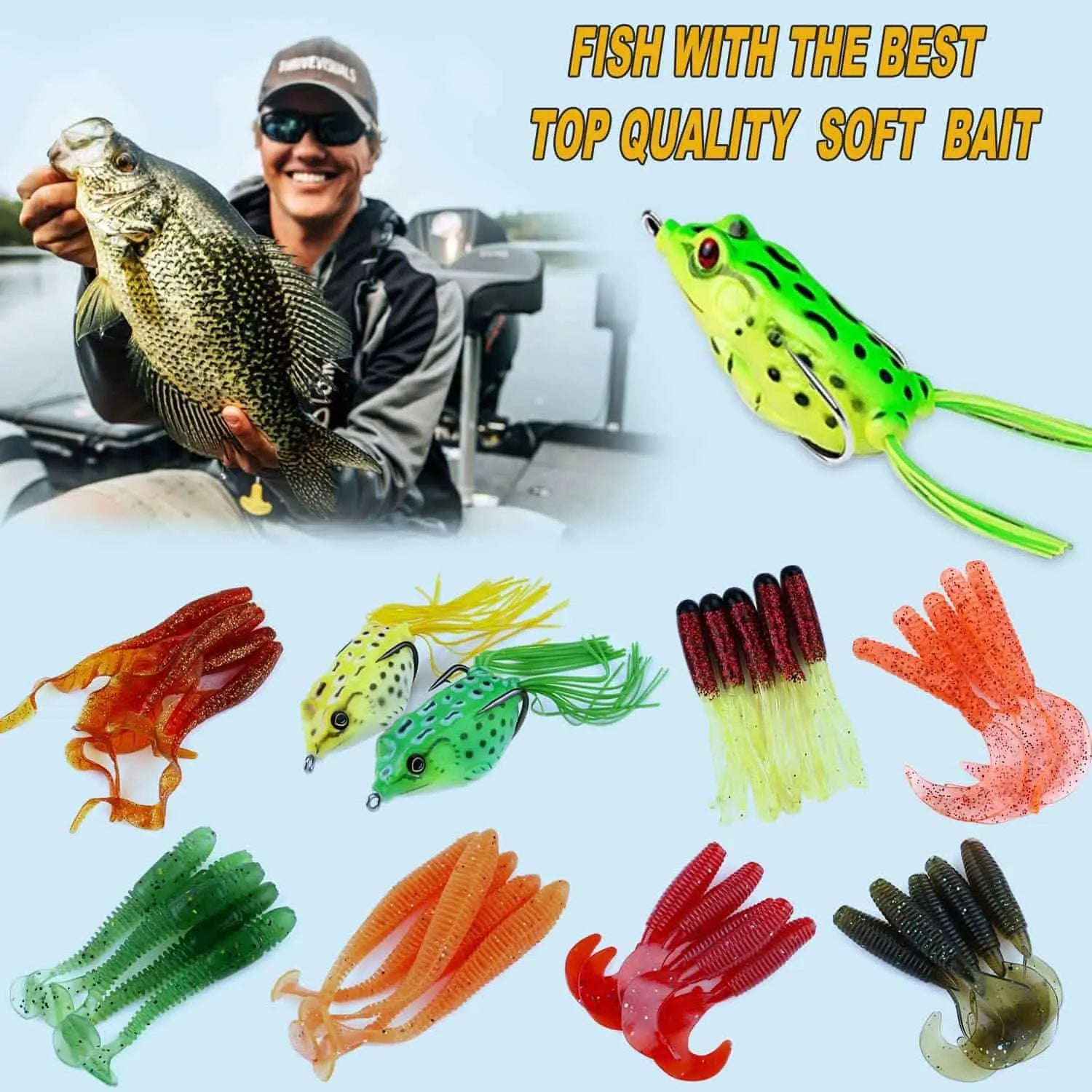 PLUSINNO 210Pcs Fishing Lure Kit