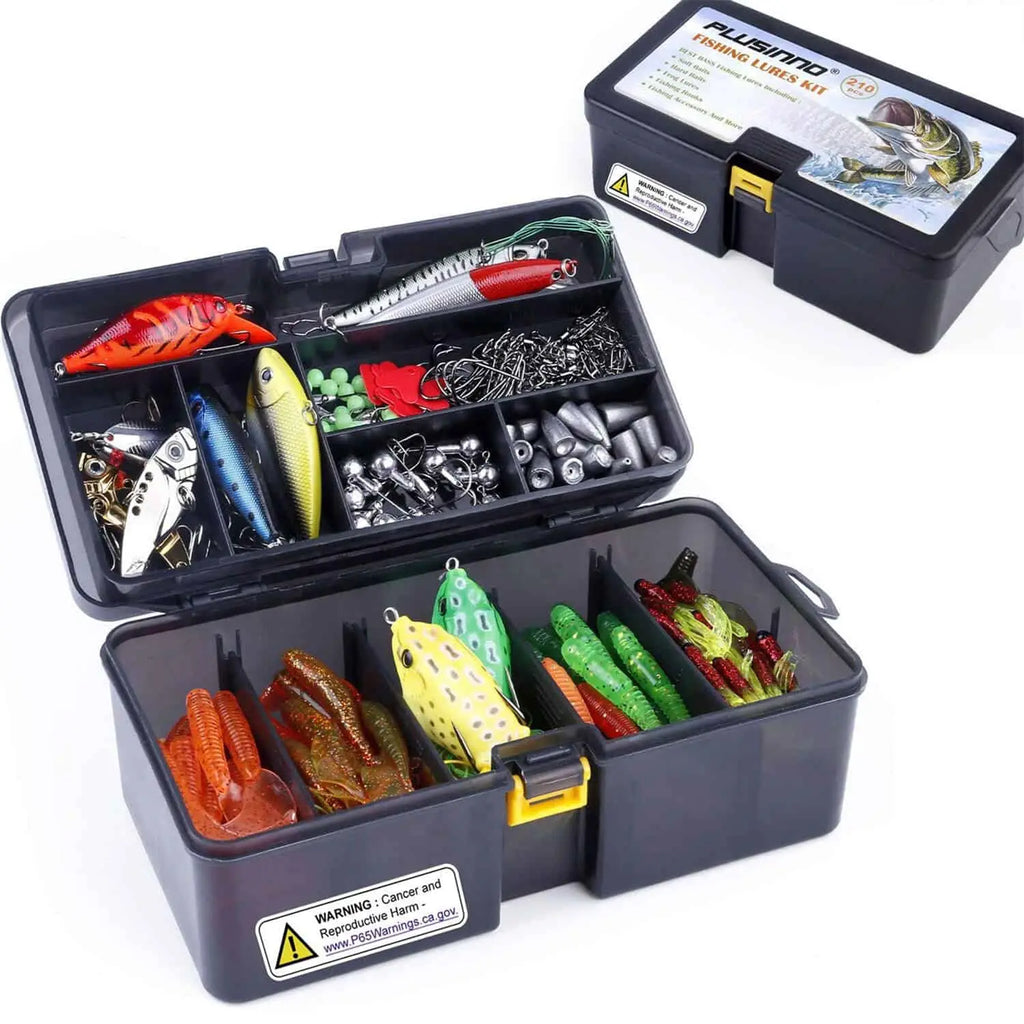 PLUSINNO 210Pcs Fishing Lure Kit – Plusinno