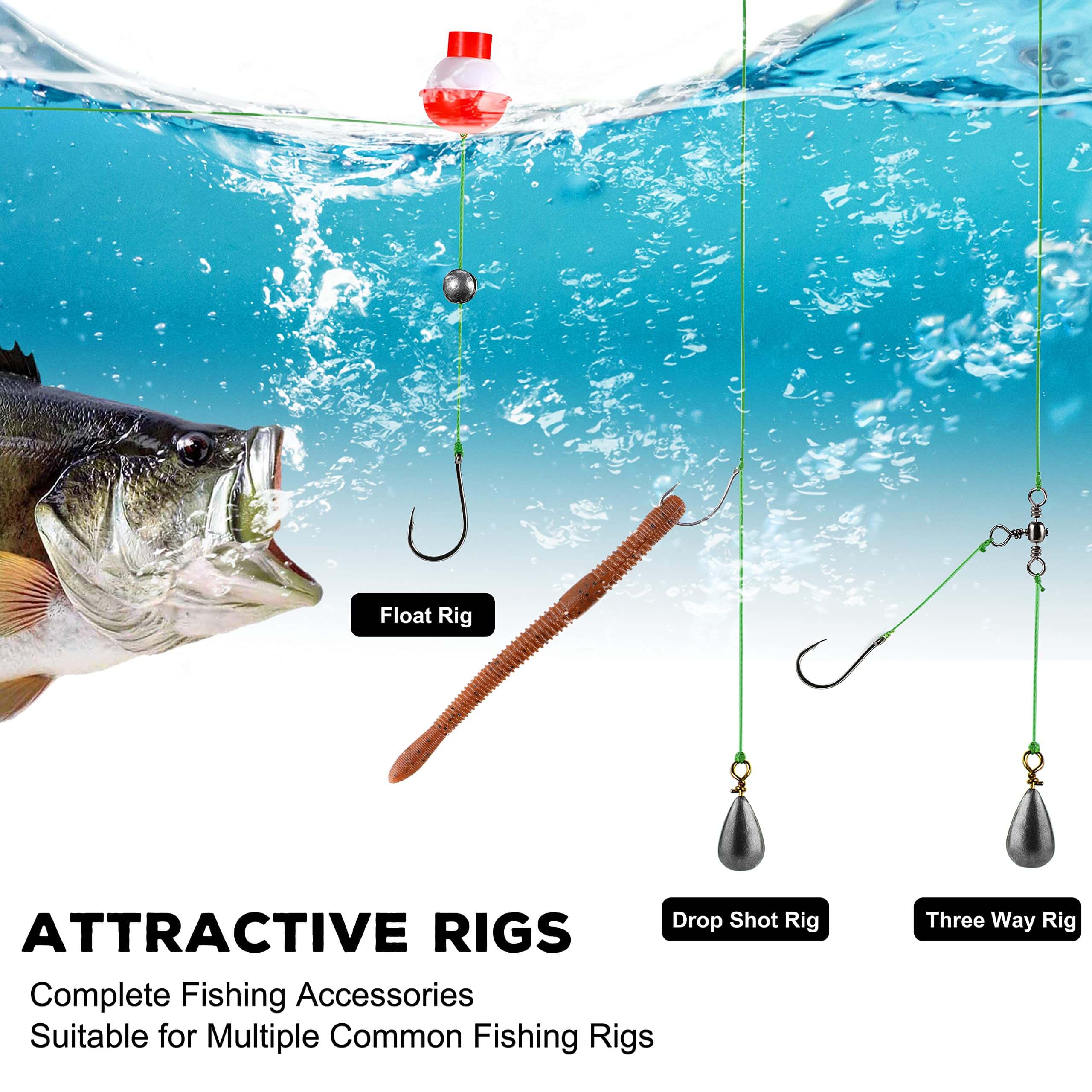 PLUSINNO 251 Pcs Fishing Accessories Kit