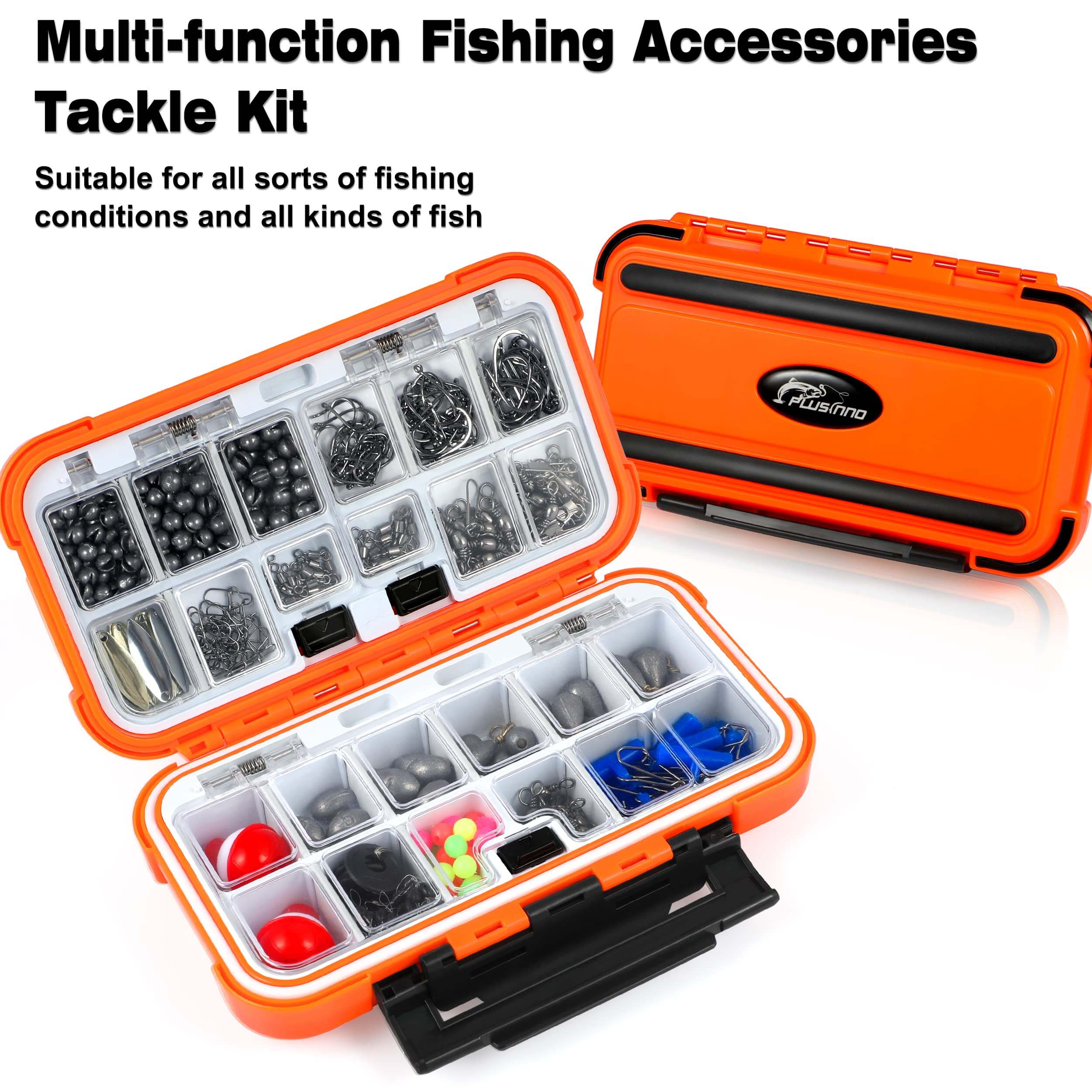 Plusinno Kit d'accessoires de pêche 253 pièces