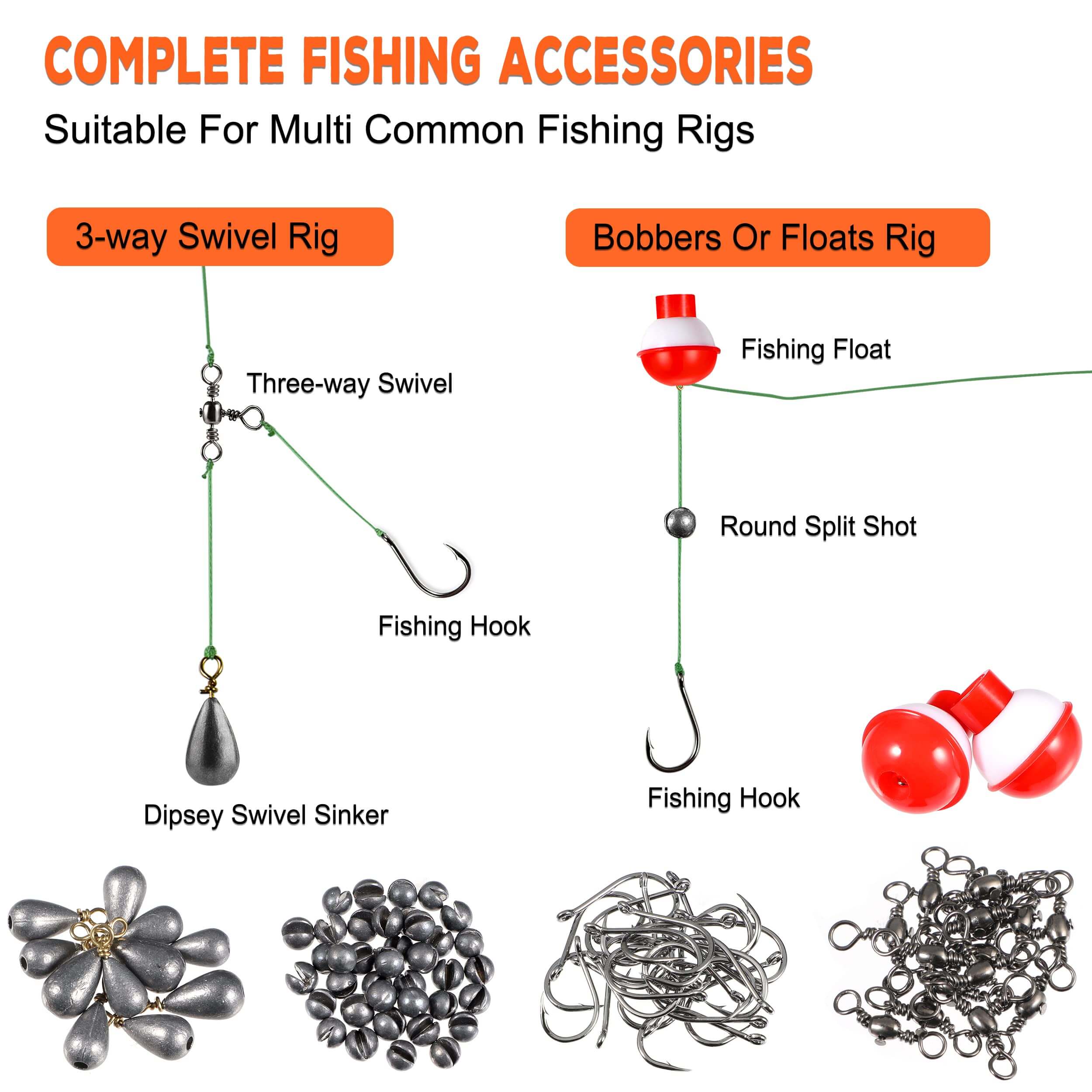 Plusinno 253 pcs Fishing Accessories Kit