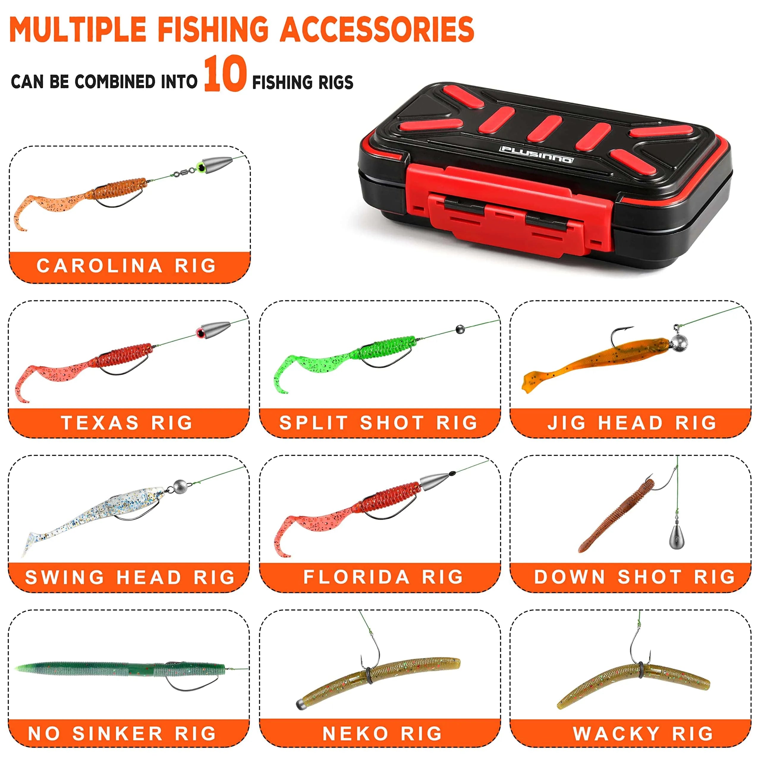 PLUSINNO 264 pcs Fishing Accessories Kit