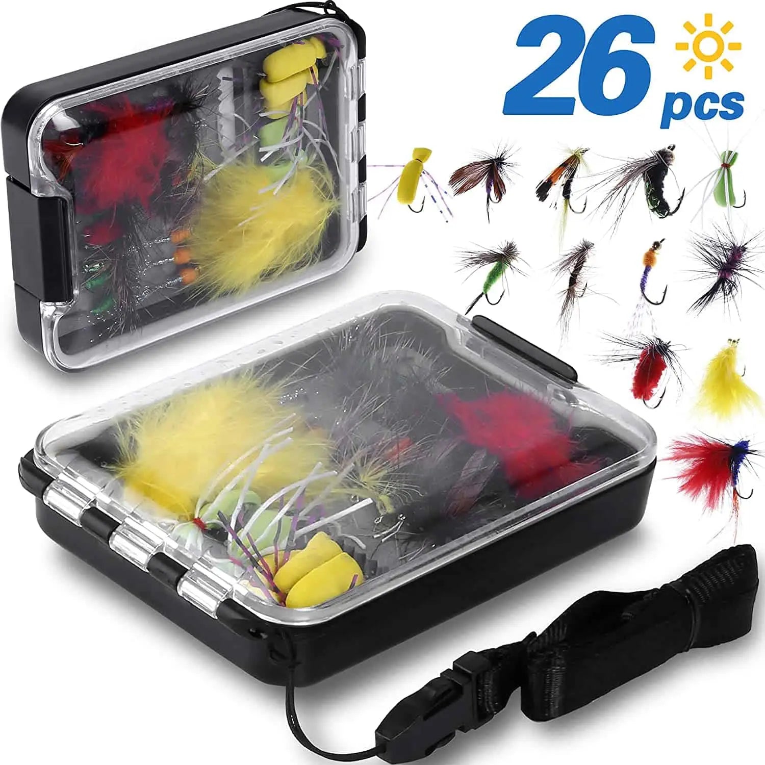 PLUSINNO 26Pcs Fly Fishing Lures