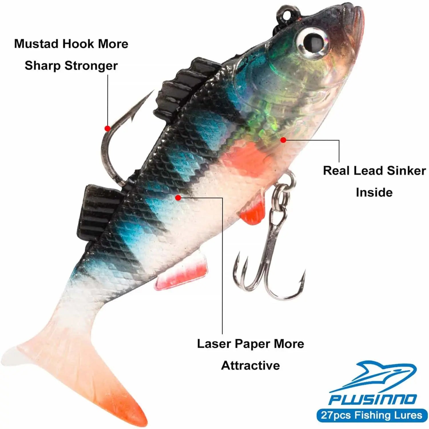 PLUSINNO 4PCS Top Water Fishing Lures – Plusinno