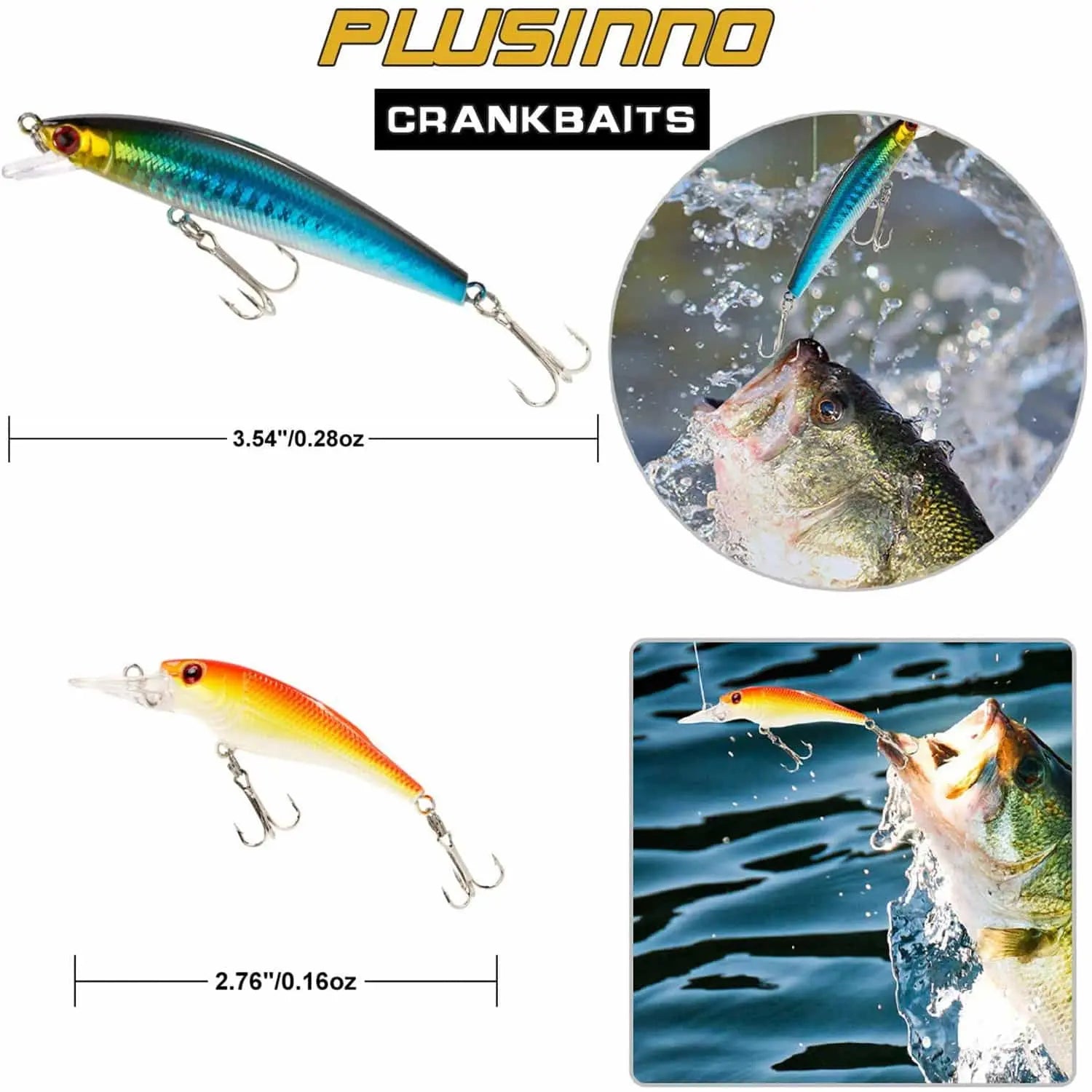 PLUSINNO 27Pcs Fishing Lures Kit