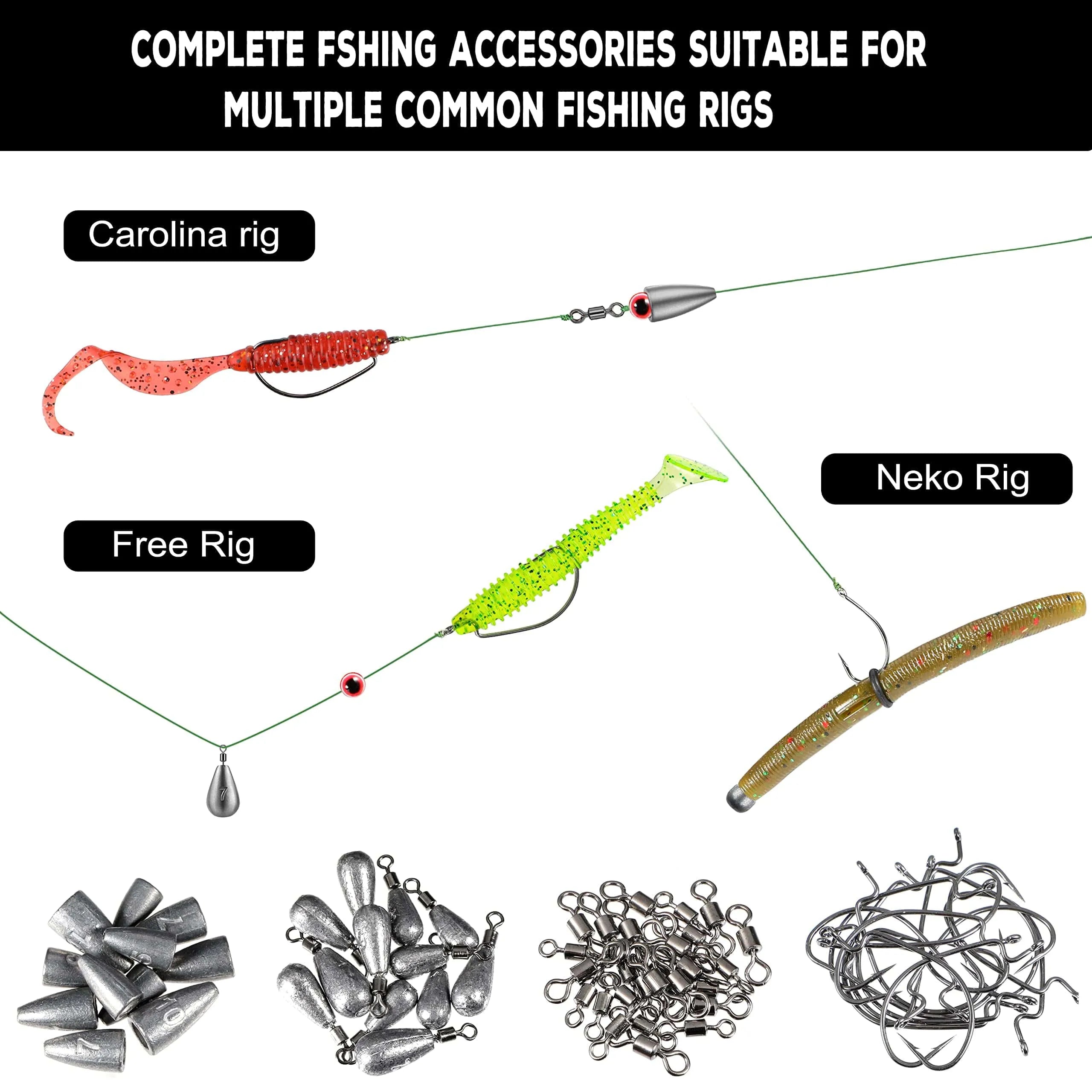 Kit d'accessoires de pêche PLUSINNO 387 PCS