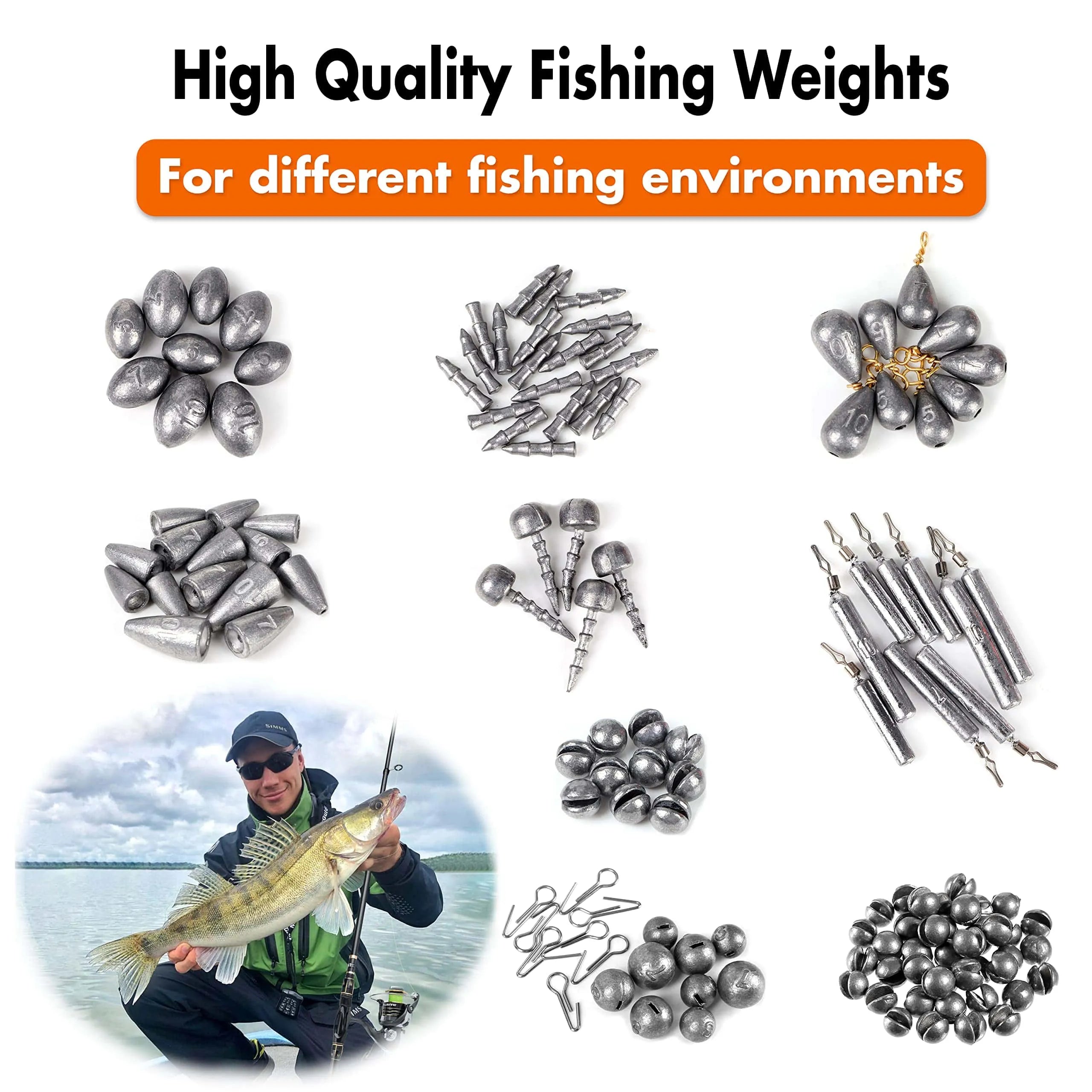 PLUSINNO 397pcs Kit de accesorios de pesca