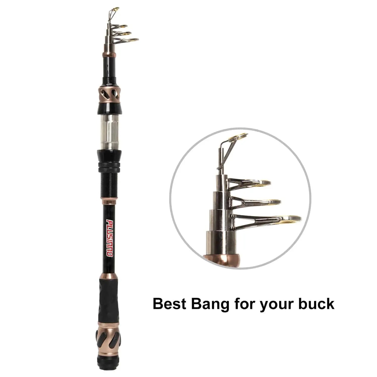 Kids Fishing Pole PLUSINNO Pink Telescopic Fishing Rod Reel