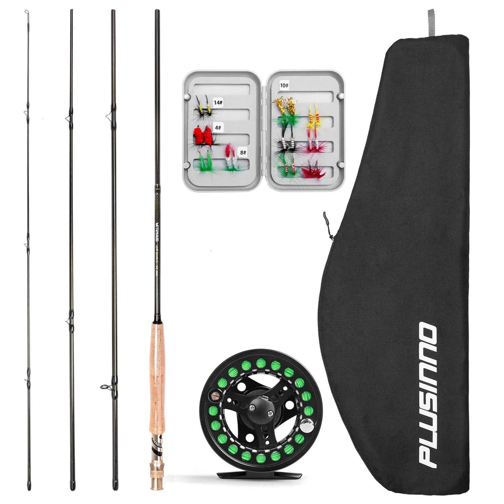 PLUSINNO 4 Piece Lightweight Ultra-Portable Graphite Fly Fishing Rod – Plusinno PLUSINNO 4 Piece Lightweight Ultra-Portable Graphite Fly Fishing Rod – Plusinno