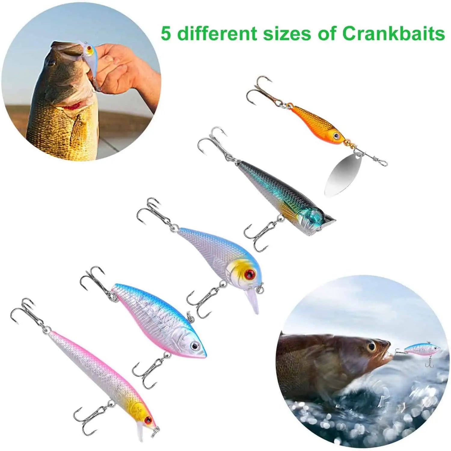 PLUSINNO 67Pcs Fishing Lures Kit