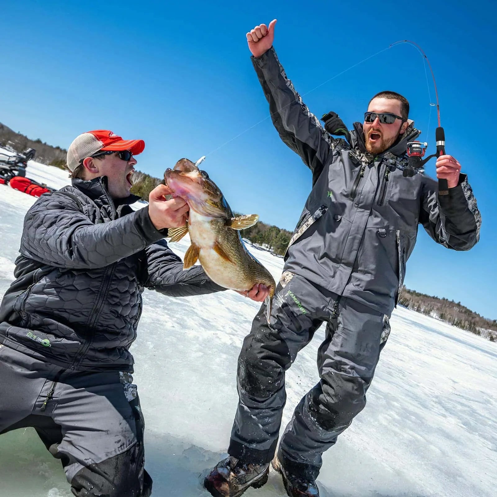 PLUSINNO ICE Ⅲ Kit completo de combos de caña y carrete de pesca en hielo