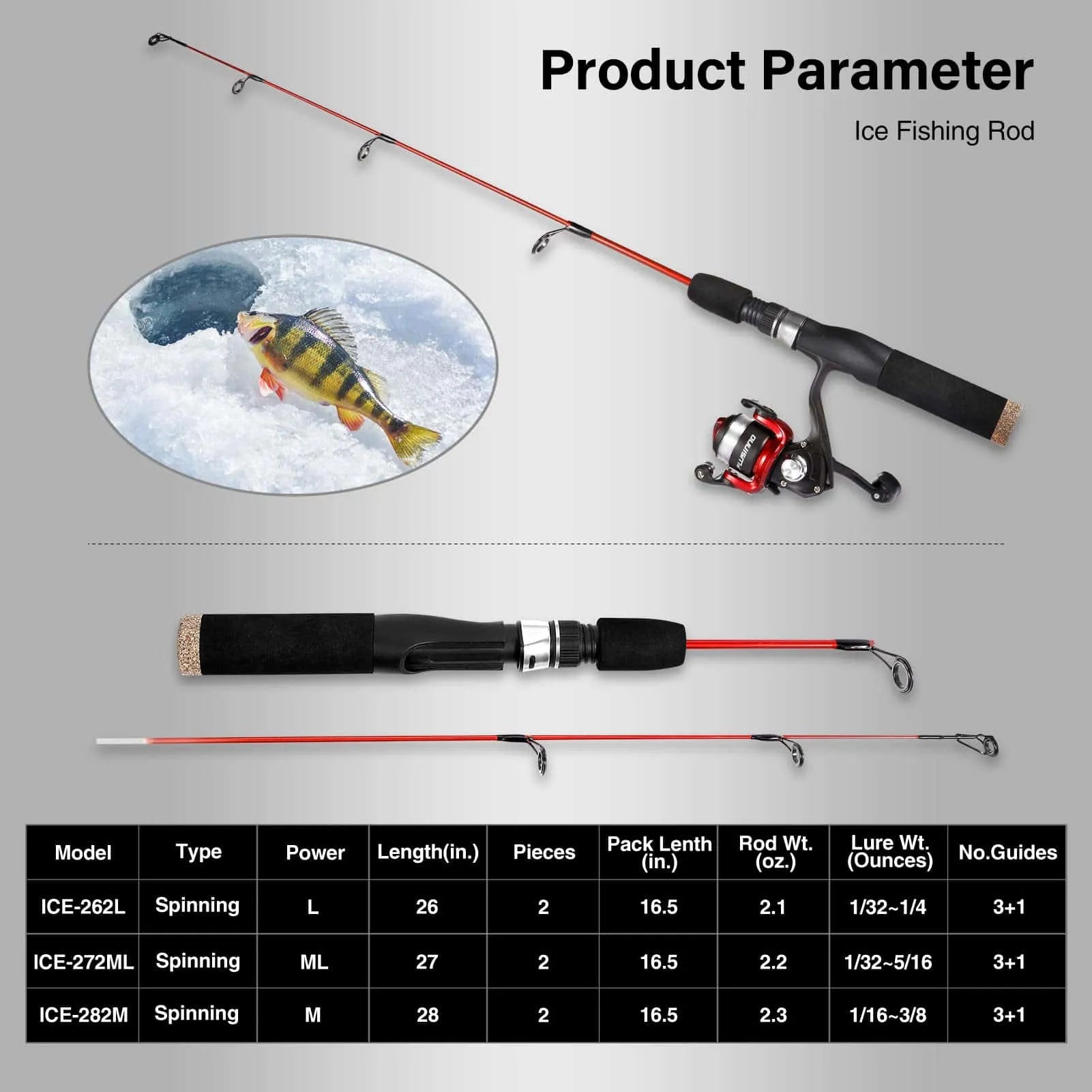 PLUSINNO ICE Ⅰ Ice Fishing Rod Reel Comb – Plusinno PLUSINNO ICE Ⅰ Ice Fishing Rod Reel Comb – Plusinno