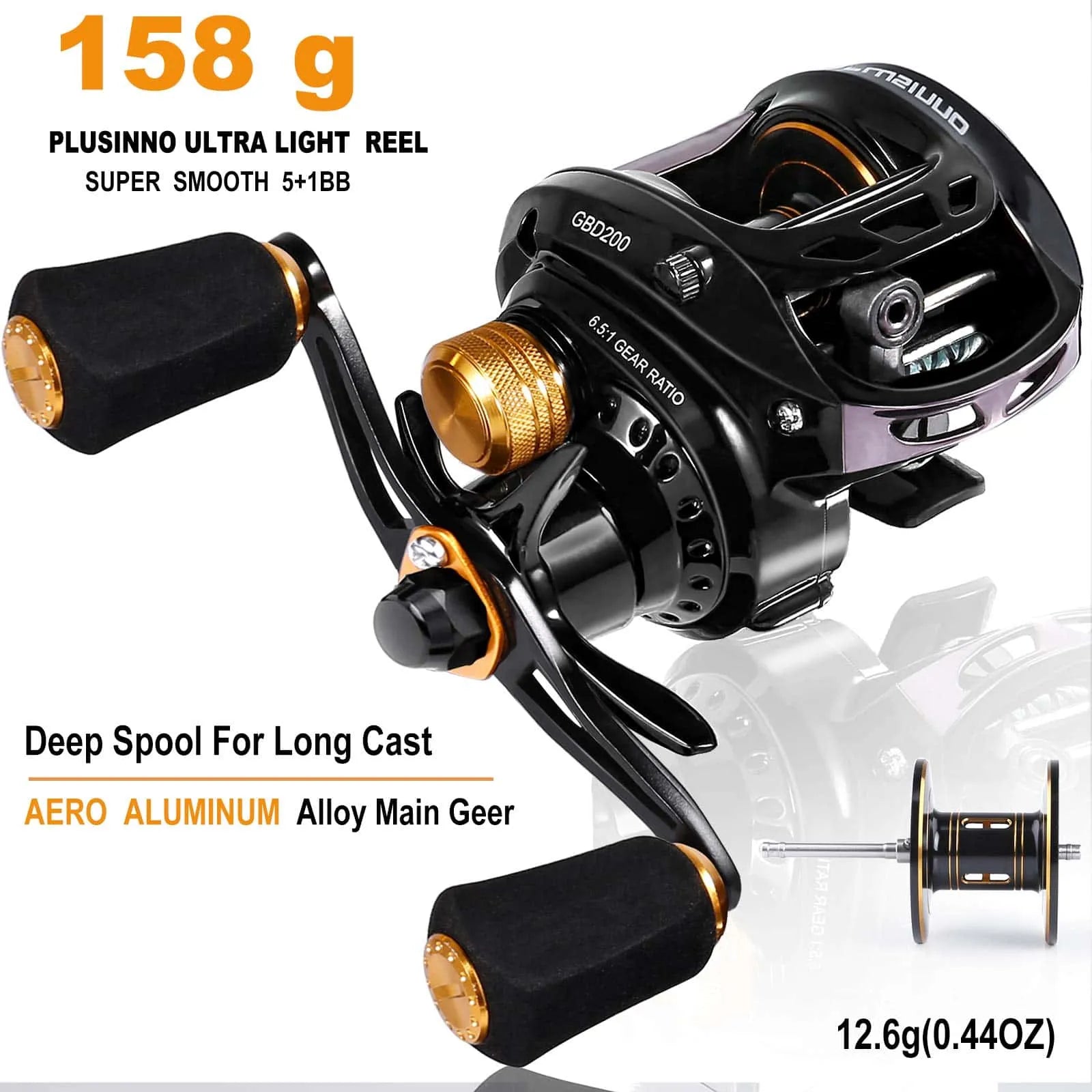 PLUSINNO GBD200 Elite Hunter Baitcasting Reel – Plusinno